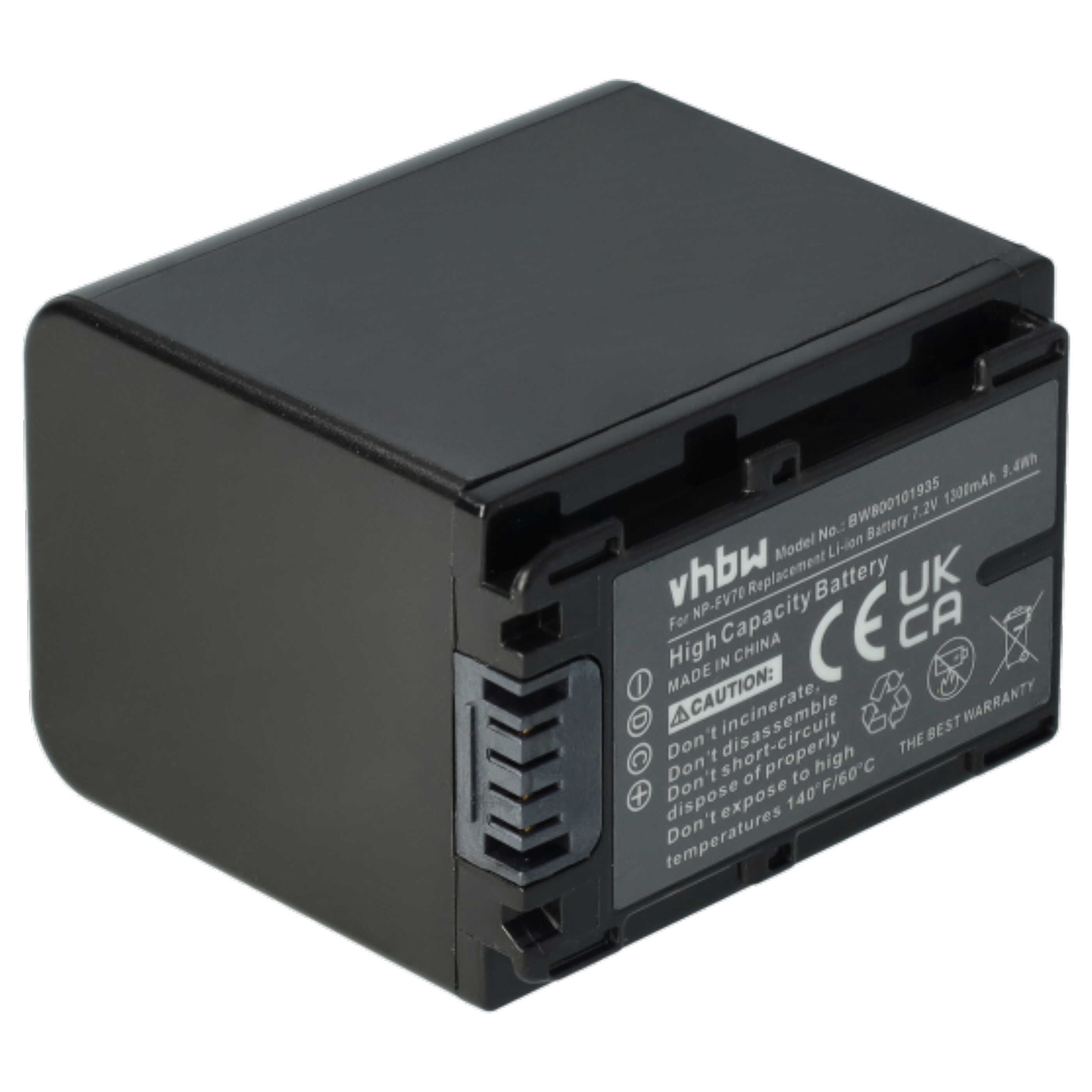 Videocamera 3x Battery replaces Sony NP-FV40, NP-FV50, NP-FV100, NP-FV60, NP-FV30 - 1300 mAh 7.2 V Li-Ion