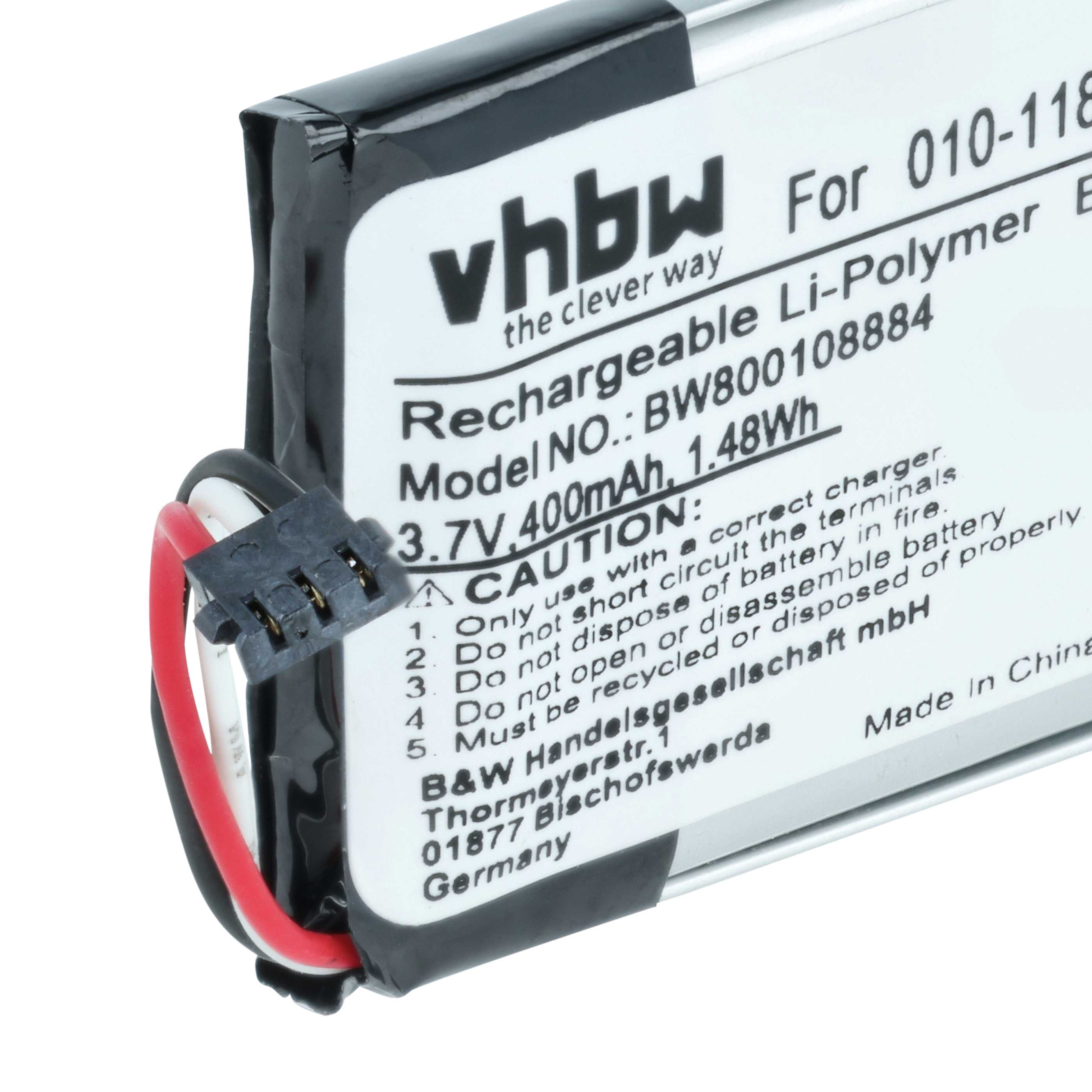 Dog Trainer Battery replaces Garmin 361-00069-00, 010-11867-10 - 400 mAh 3.7 V Li-polymer