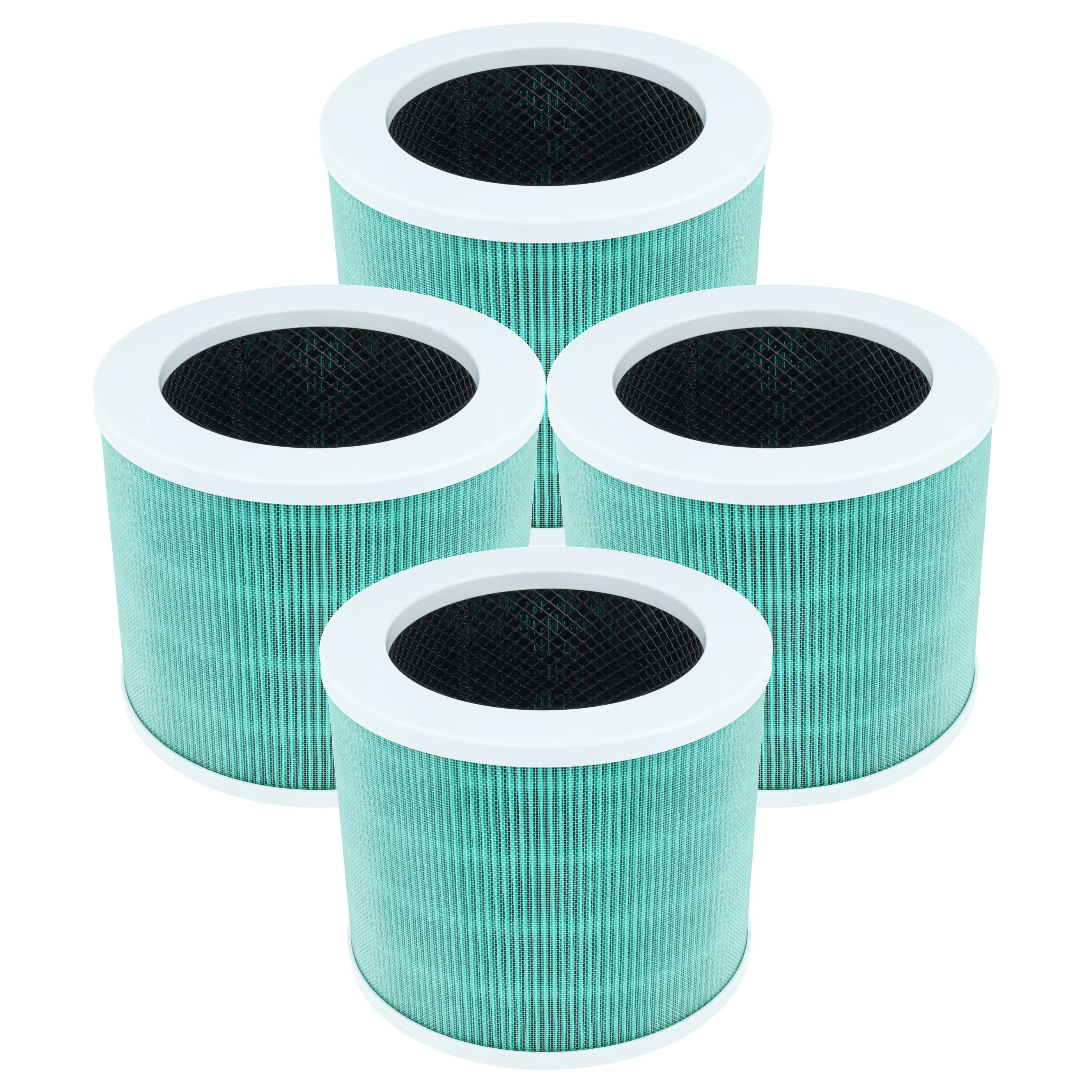 4x Hepa Filter und Aktivkohlefilter für Luftreiniger wie Morento HY1800, Filterklasse: H12