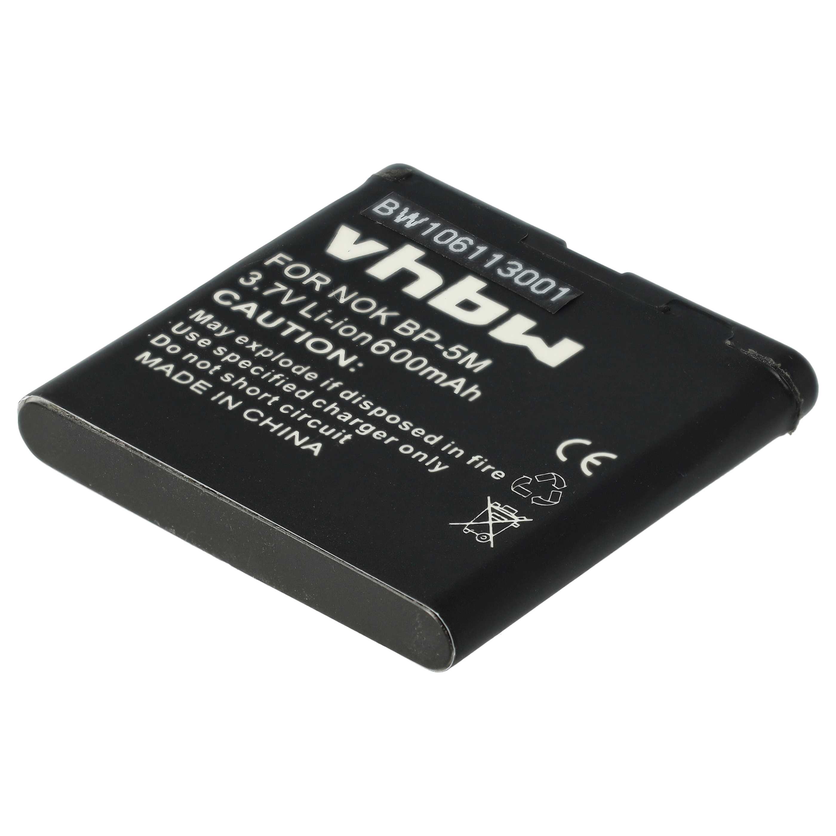 Akumulator do telefonu smartfona zamiennik Nokia BP-5M - 600 mAh 3,7 V Li-Ion