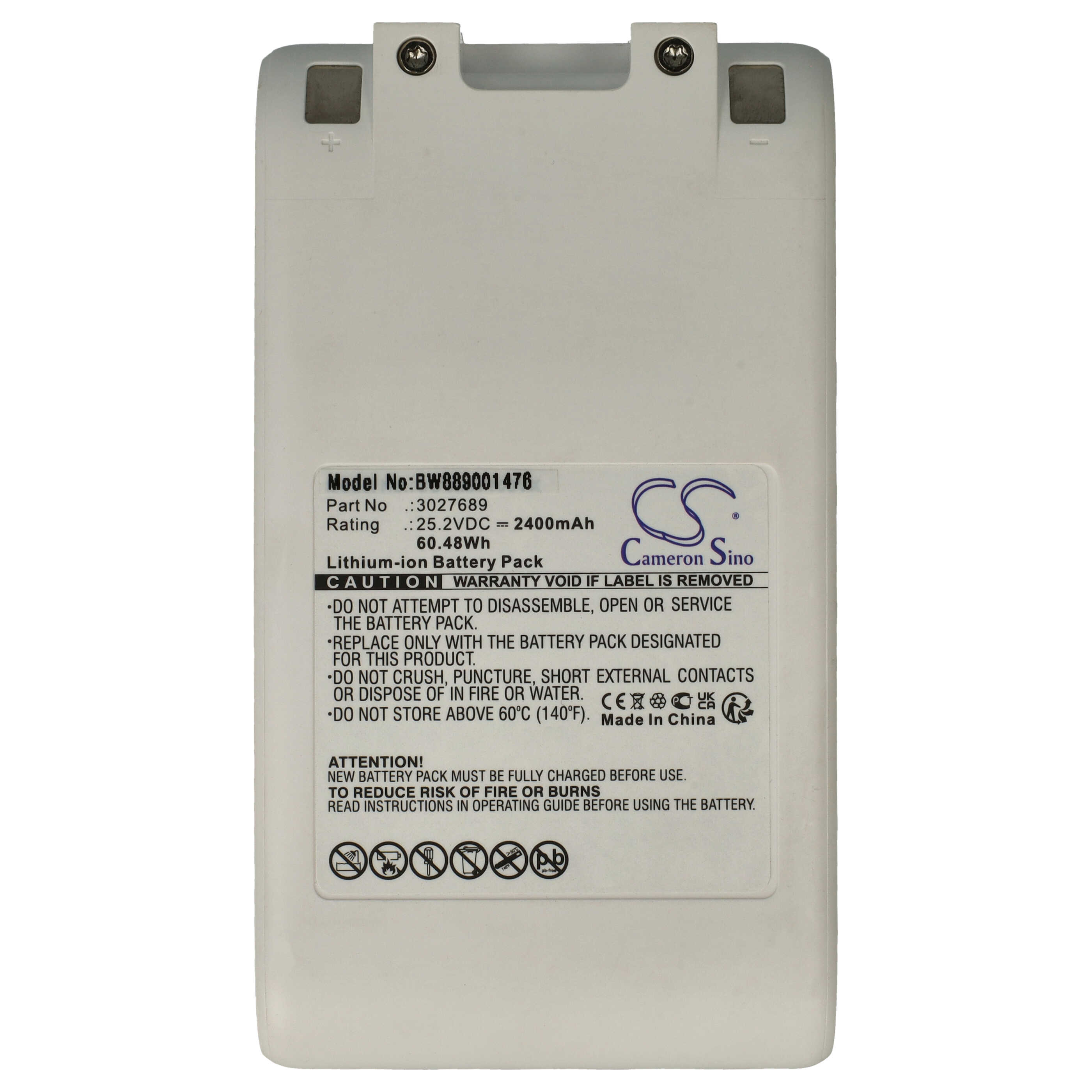 Battery Replacement for Dreame P2046-7S1P-BCB, 3027689, P2046-7S1P-BCA for - 2400mAh, 25.2V, Li-Ion