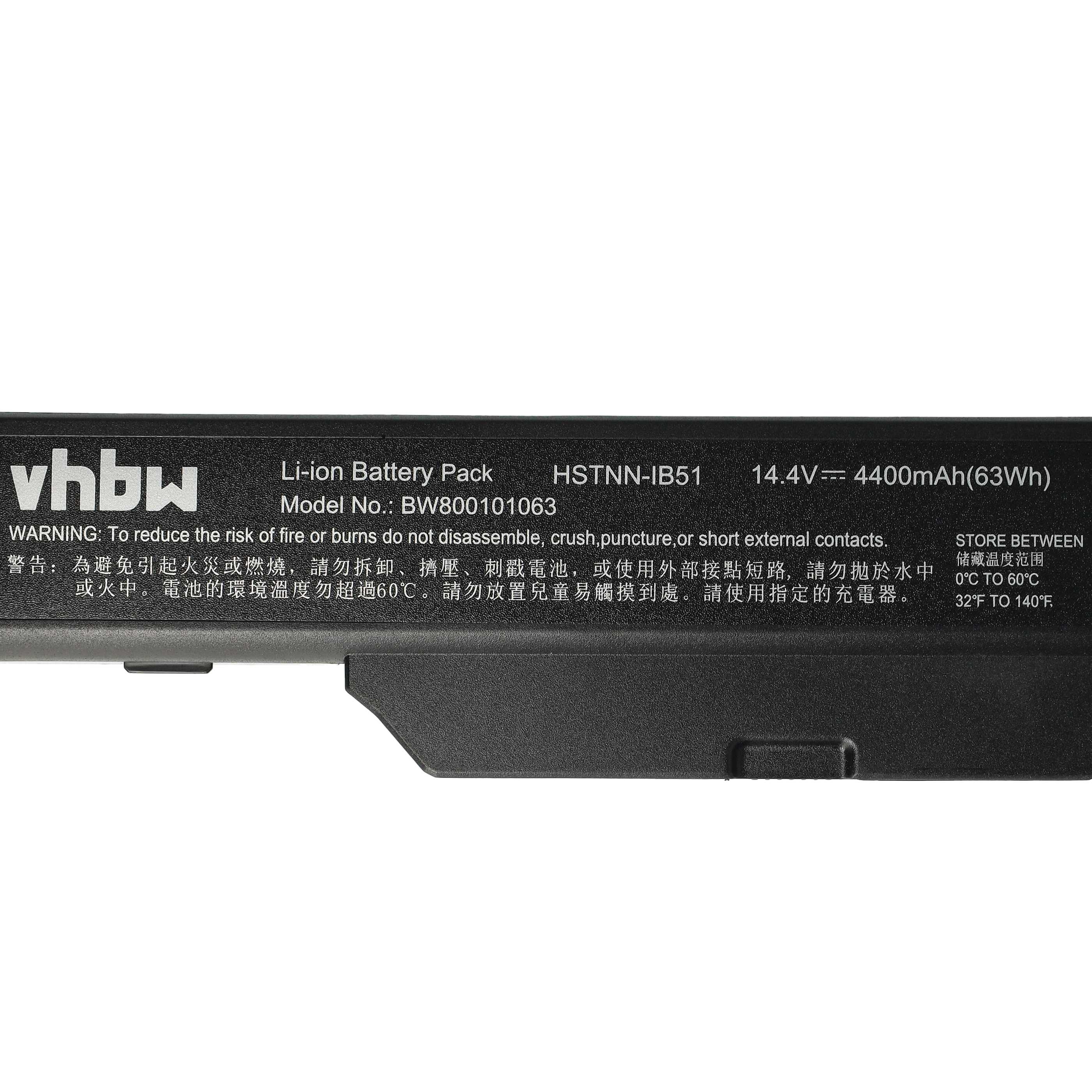 Akumulator do laptopa zamiennik HP Compaq 451085-141, 451086-001, 451085-661 - 4400 mAh 14,4 V Li-Ion, czarny