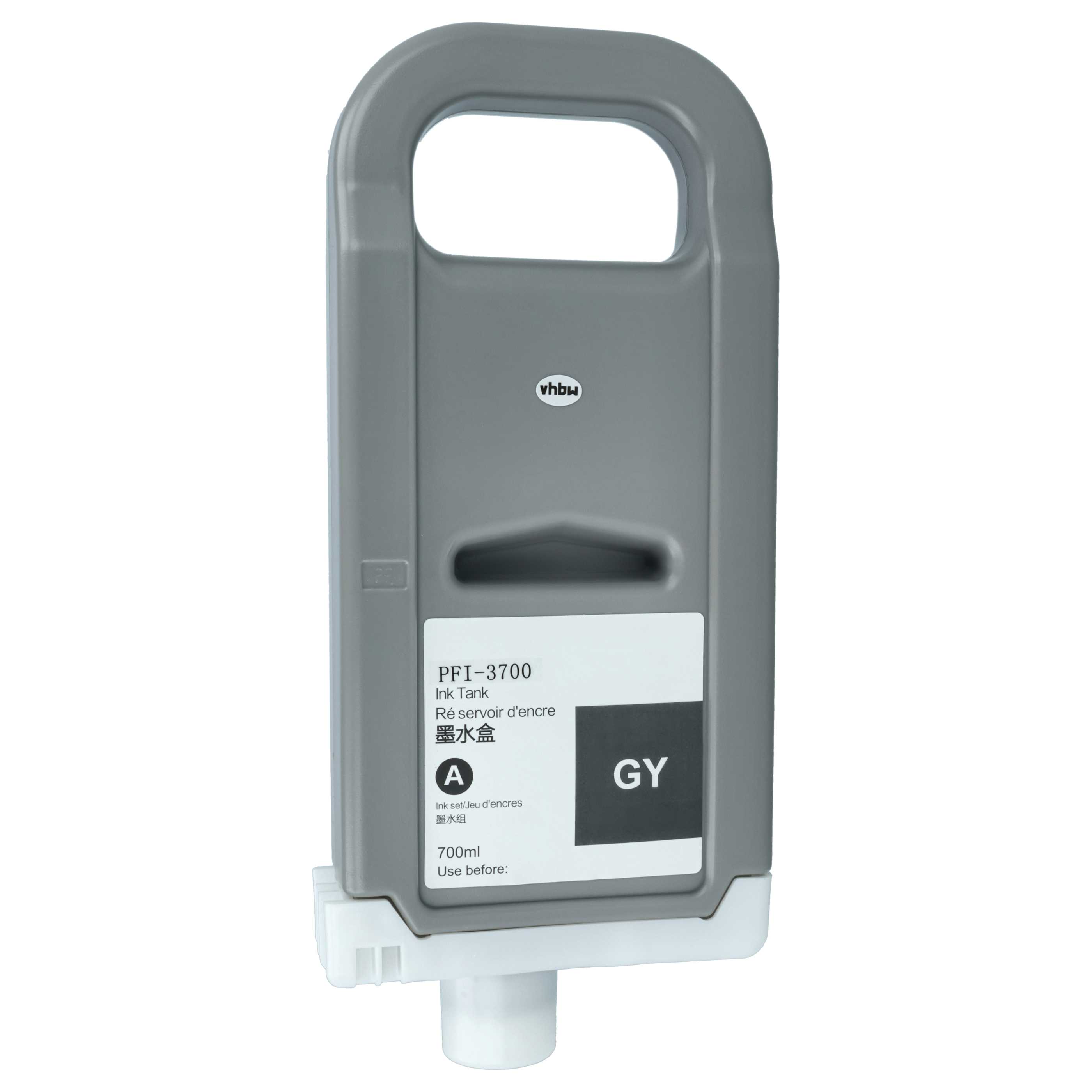 Ink Cartridge as Exchange for Canon PFI-3700 GY for Canon Printer - Grey 700 ml