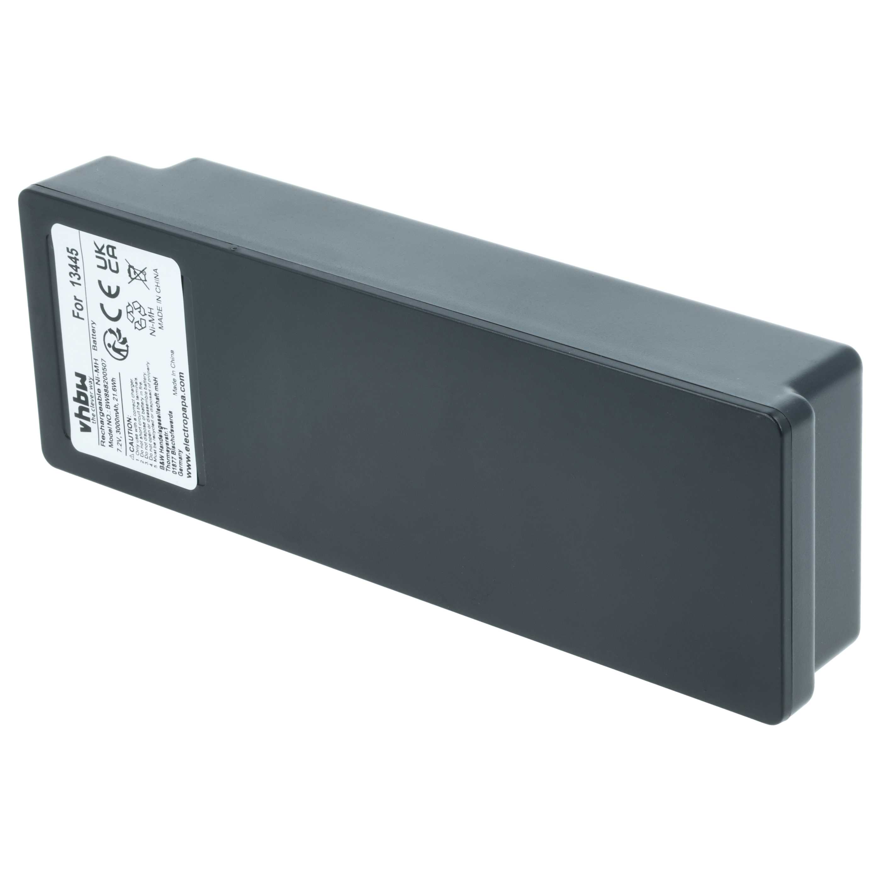 Batería reemplaza Palfinger Scanreco 17162, 1026, 708031757, 16131, 13445 sistema control - 3000mAh 7,2V NiMH
