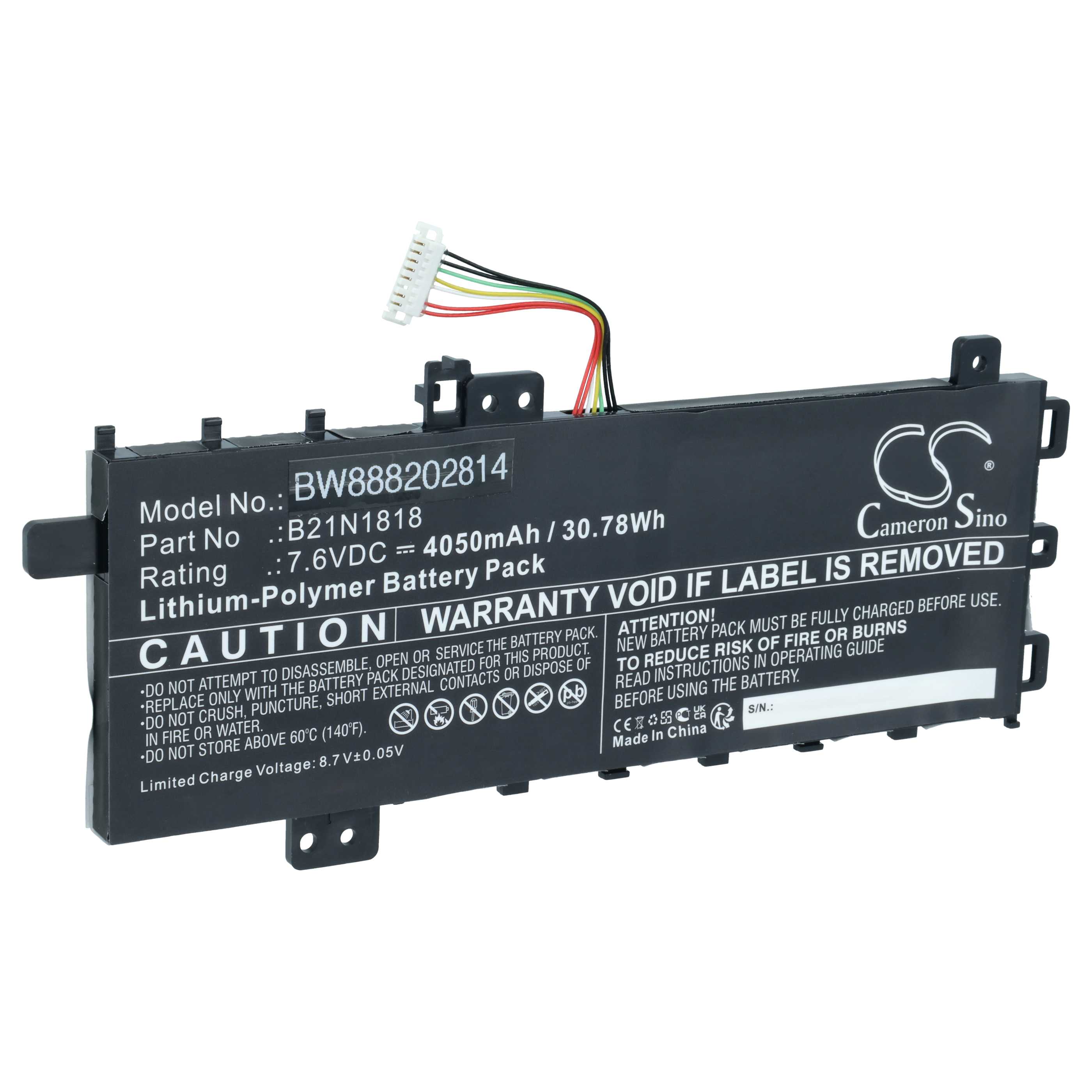 Batterie remplace Asus 0B200-03190400E, 0B200-03190400 pour ordinateur portable Asus- 4050mAh 7,6V Li-polymère