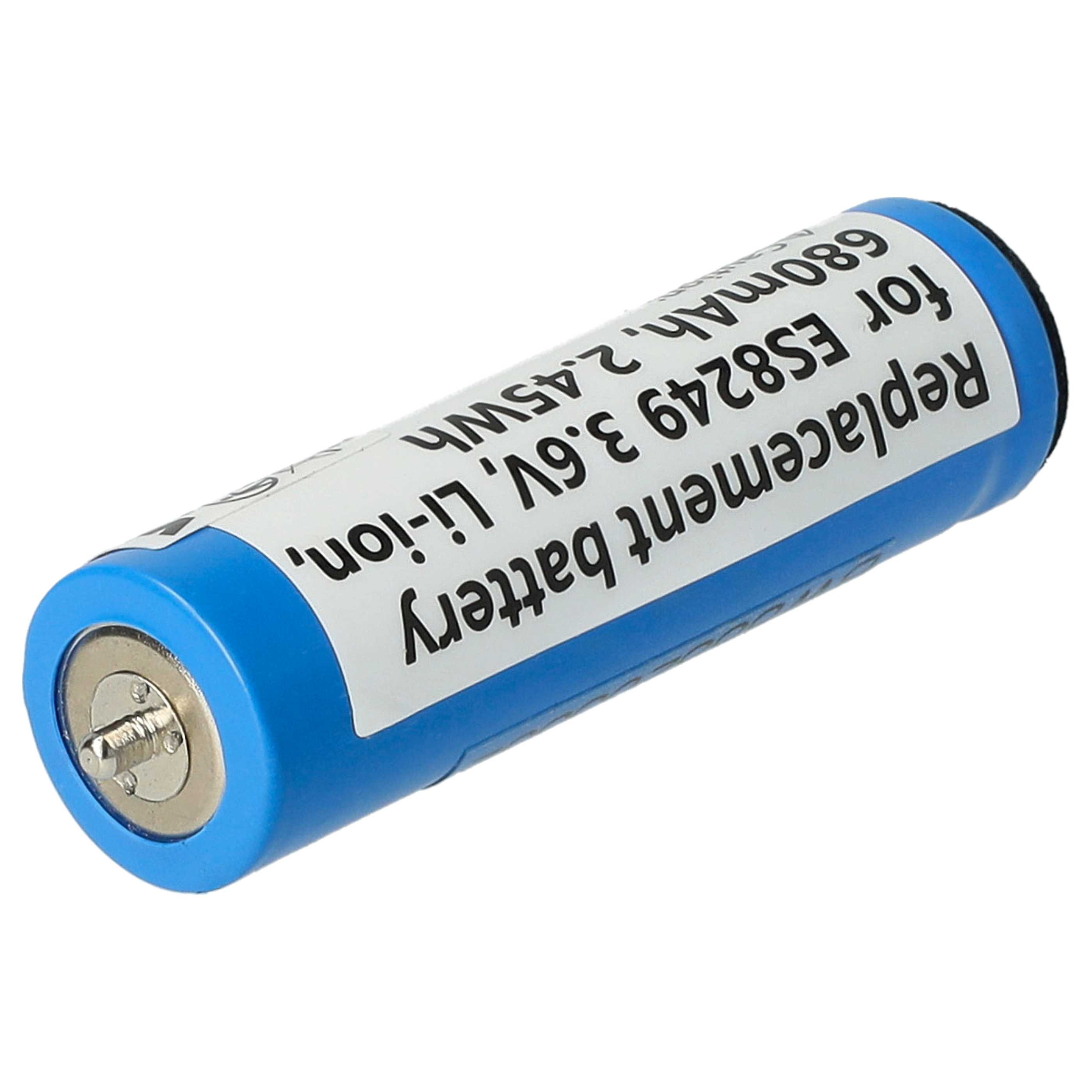 Batterie remplace Panasonic WES8163L2505, V9ZL2508, K0360-0570 pour rasoir électrique - 680mAh 3,6V Li-ion