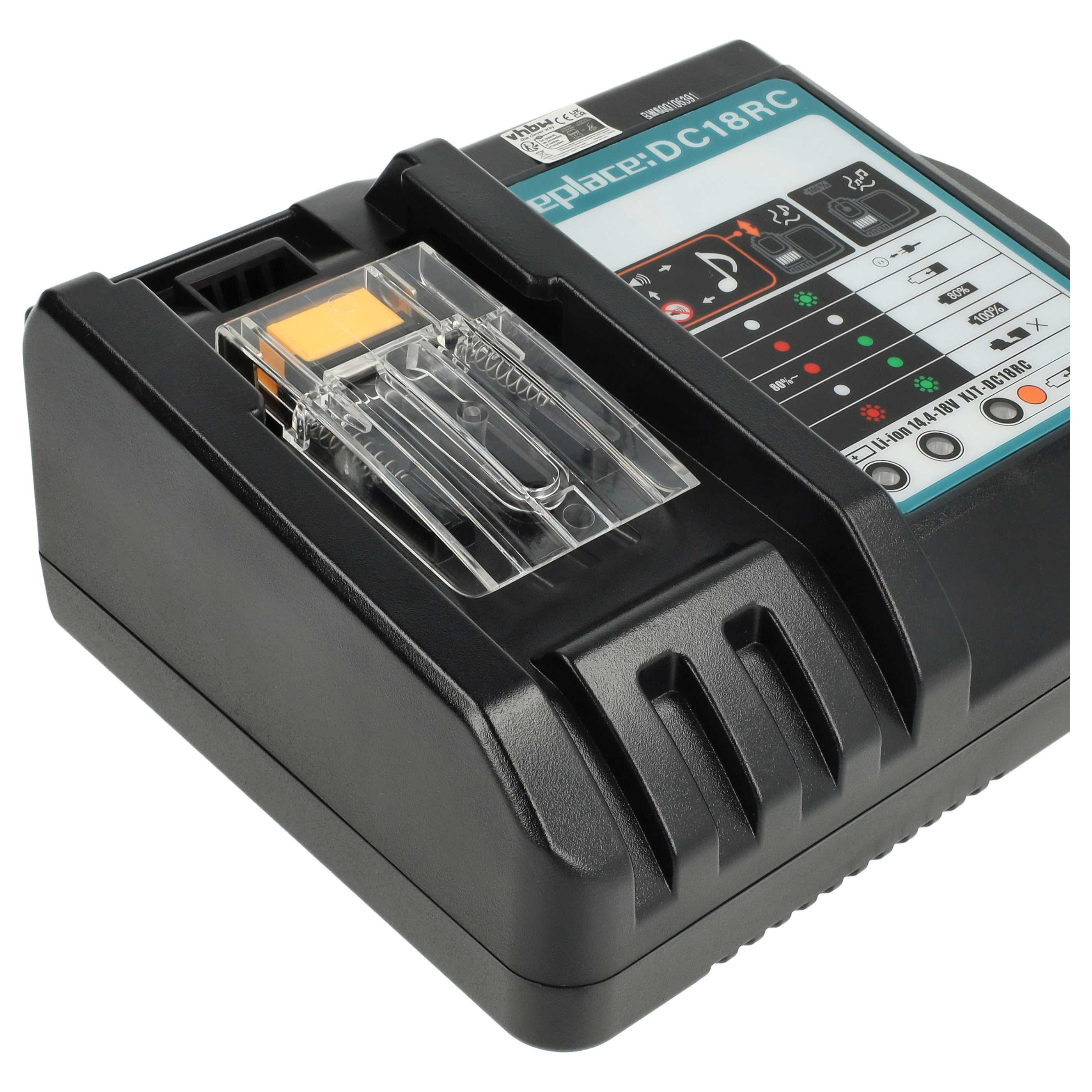 Charger replaces Makita DC18RC, DC18SD, DC18 for Dolmar Power Tool Batteries etc. Li-Ion 14.4 V / 18 V
