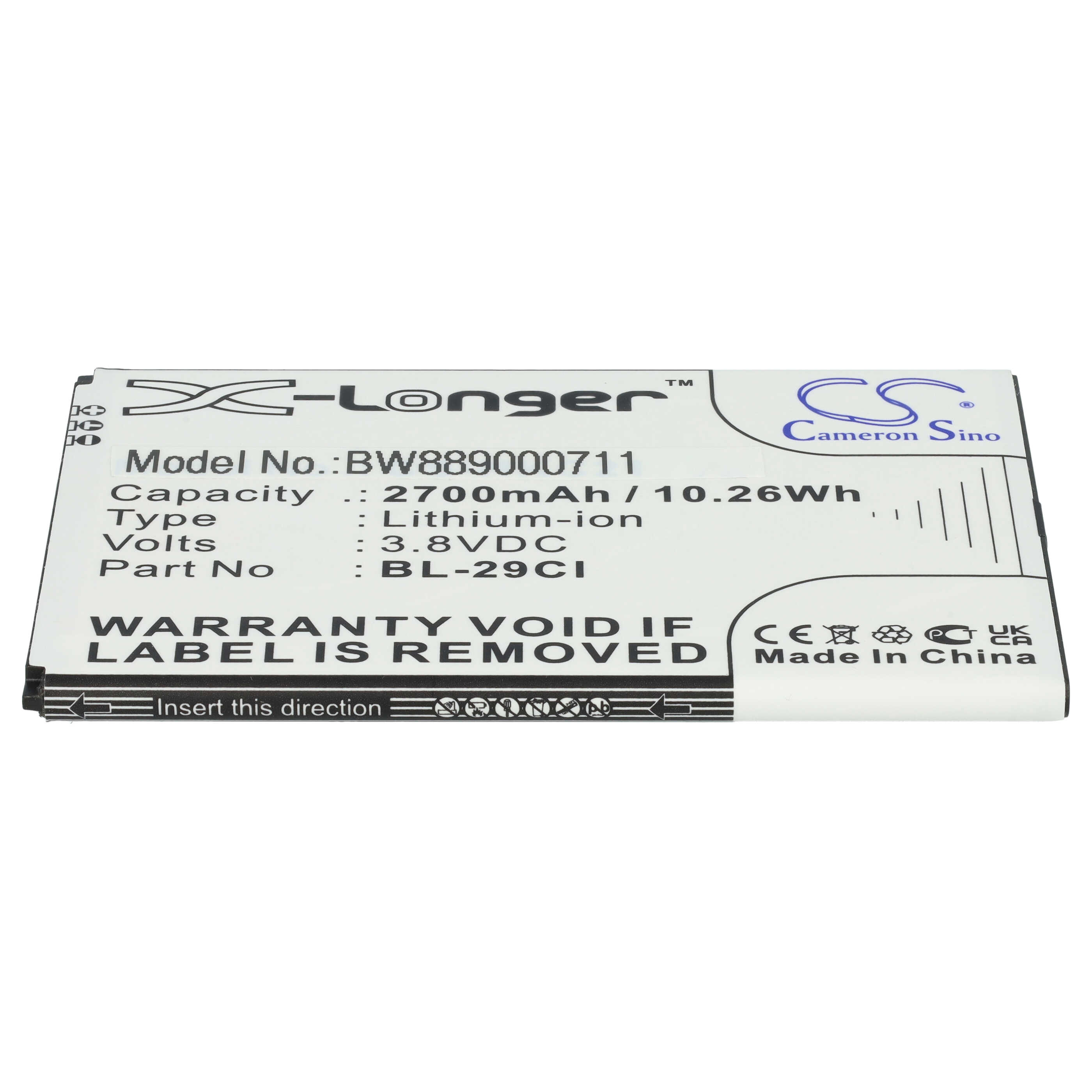 Akumulator do telefonu smartfona zamiennik Nokia BL-29CL, BL-29CI - 2700 mAh 3,8 V Li-Ion