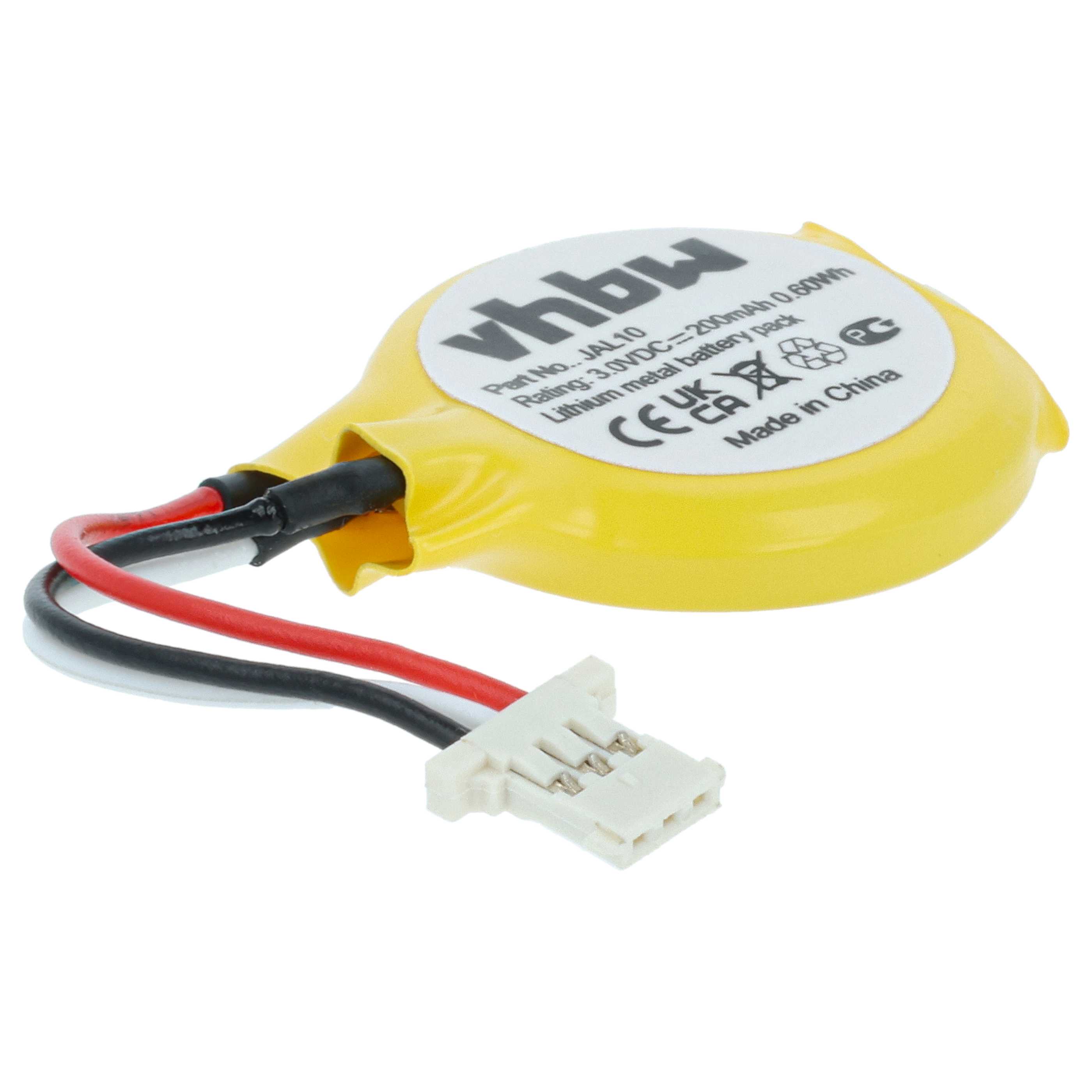 Pile remplace Dell GC02000KG00, JAL10 BIOS - 200mAh 3V Li-ion