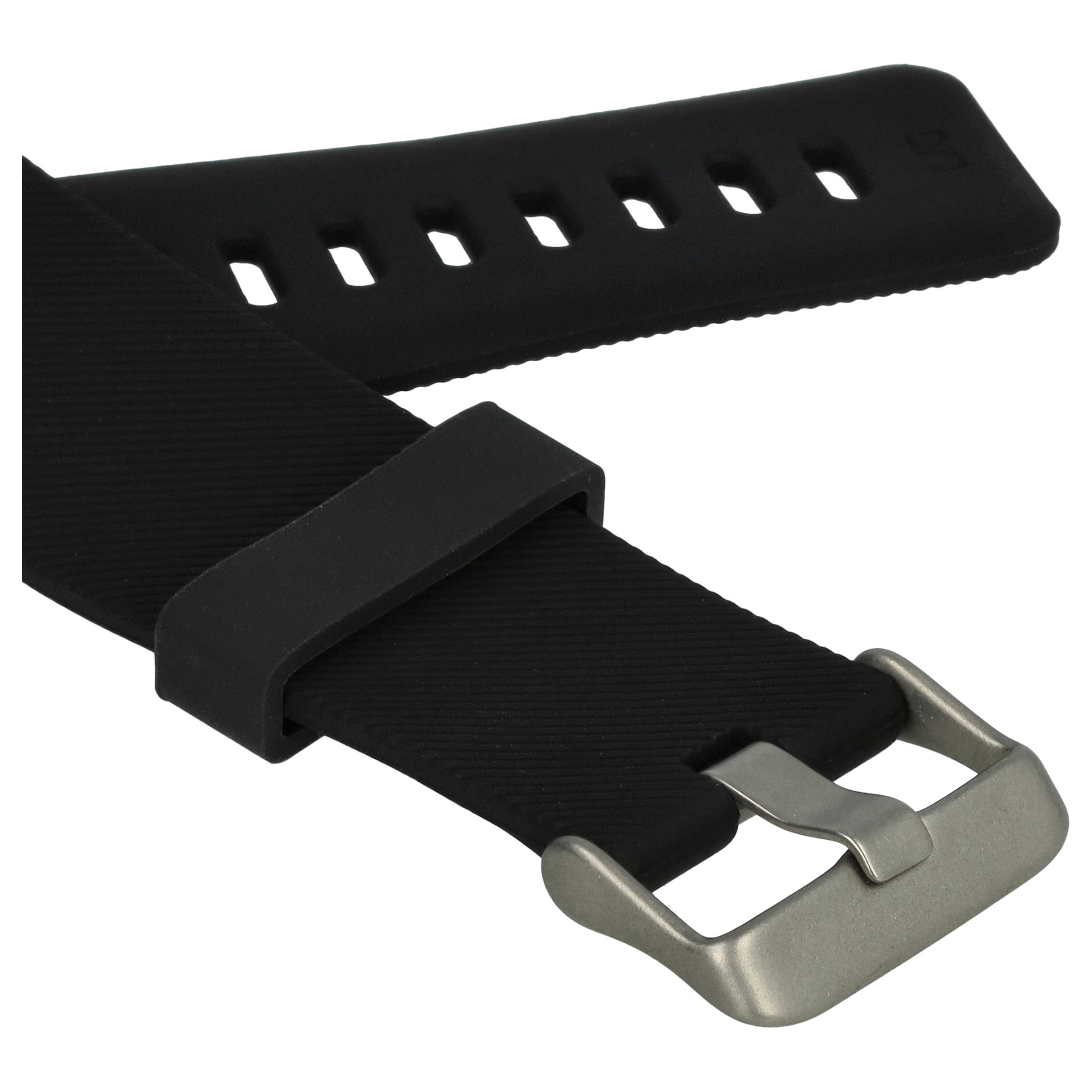 wristband L for Fitbit Smartwatch - 9.5 + 11.5 cm long, 22mm wide, silicone, black