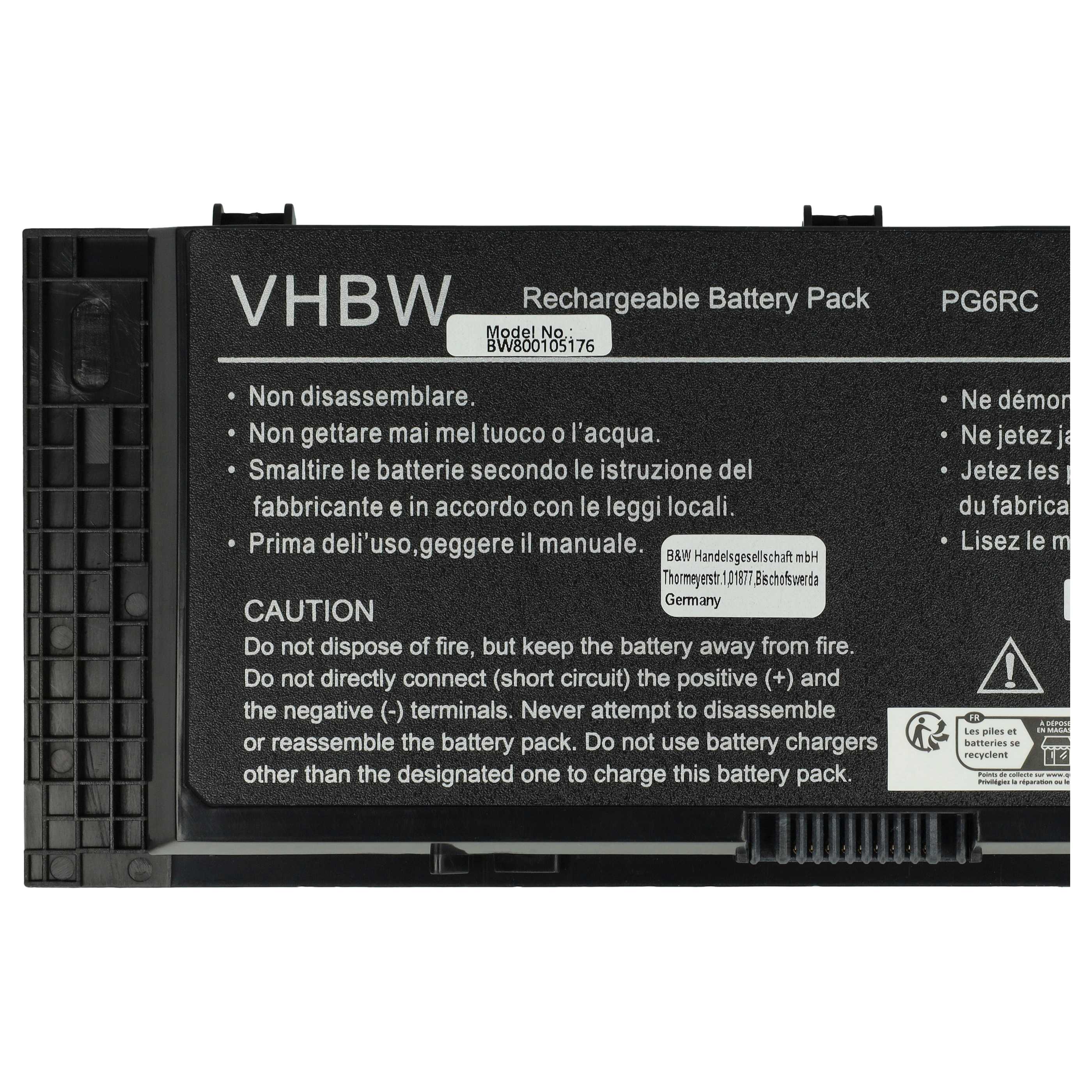 Akumulator do laptopa zamiennik Dell 0JHYP2, 0FVWT4, 0R7PND, 0PG6RC, 0RY6WH - 4400 mAh 11,1 V Li-Ion, czarny
