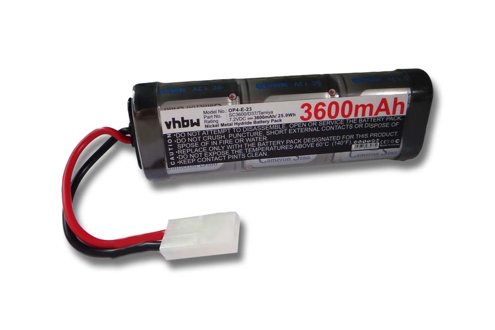 Batterie pour modèle radio-télécommandé - 3600mAh 7,2V NiMH, Tamiya