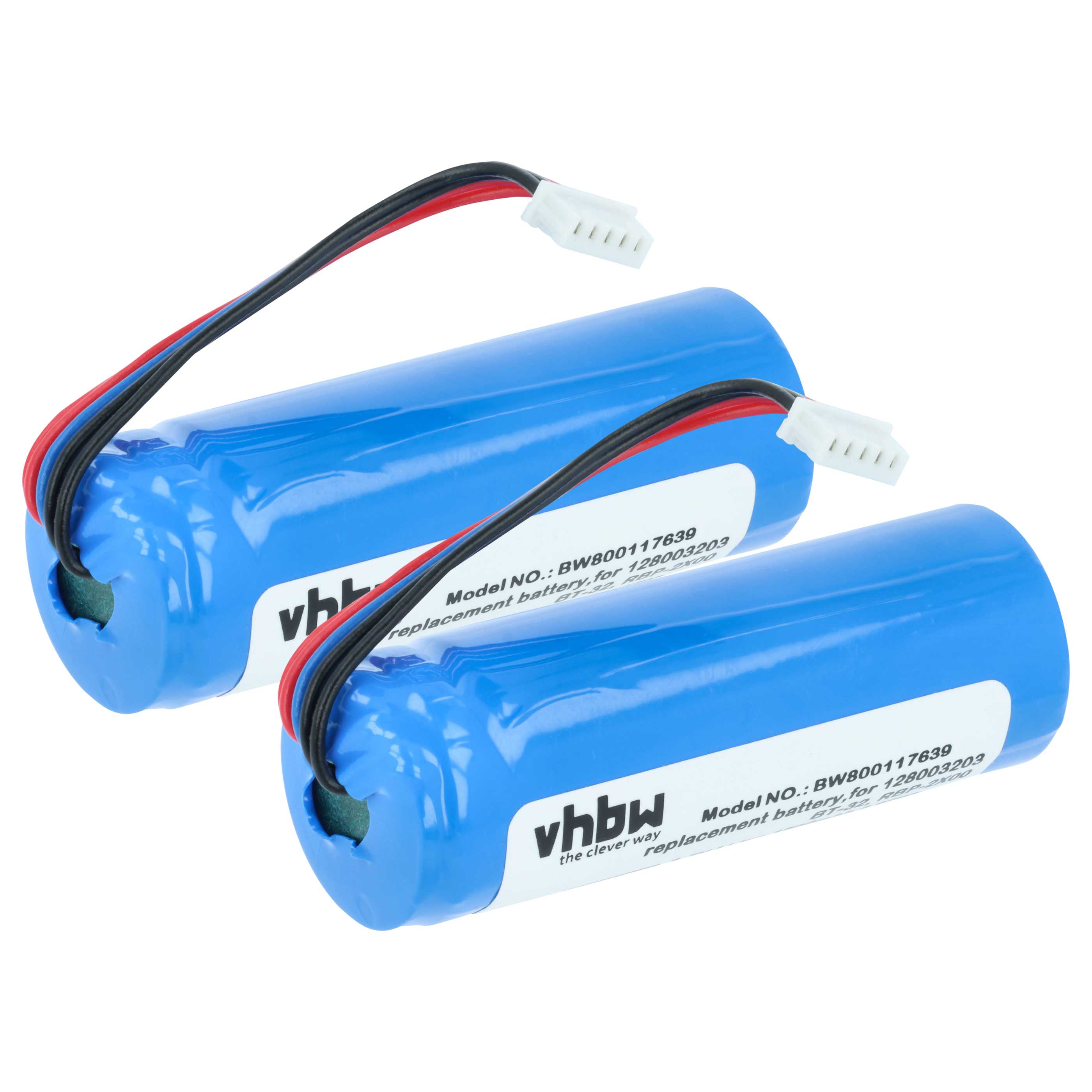 2x Battery replaces Datalogic BT-32, 128003203, RBP-2X00 for Datalogic Barcode Scanner POS - 1600 mAh 3.7 V