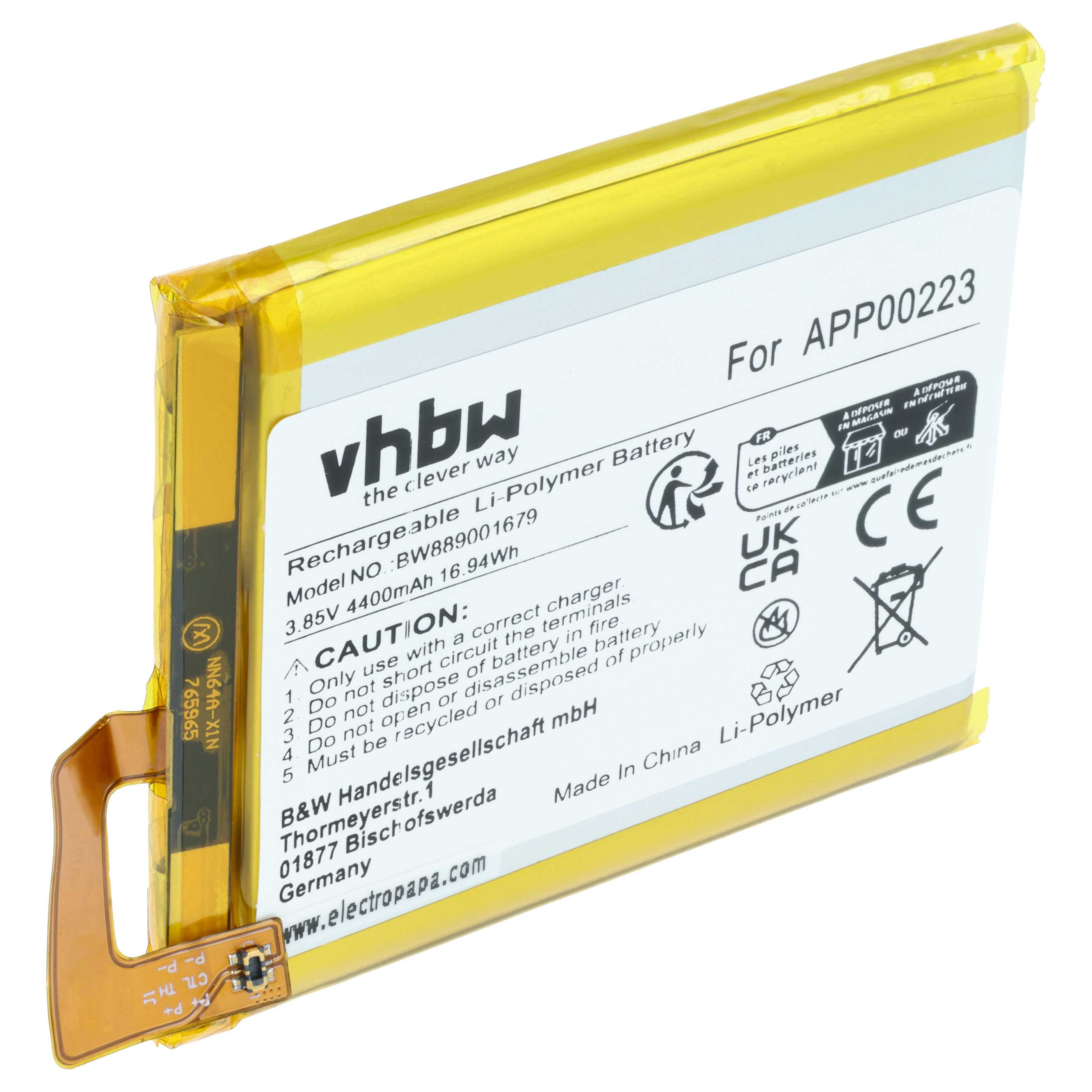 Akumulator do telefonu smartfona zamiennik CAT APP00223 - 4400 mAh 3,85 V LiPo