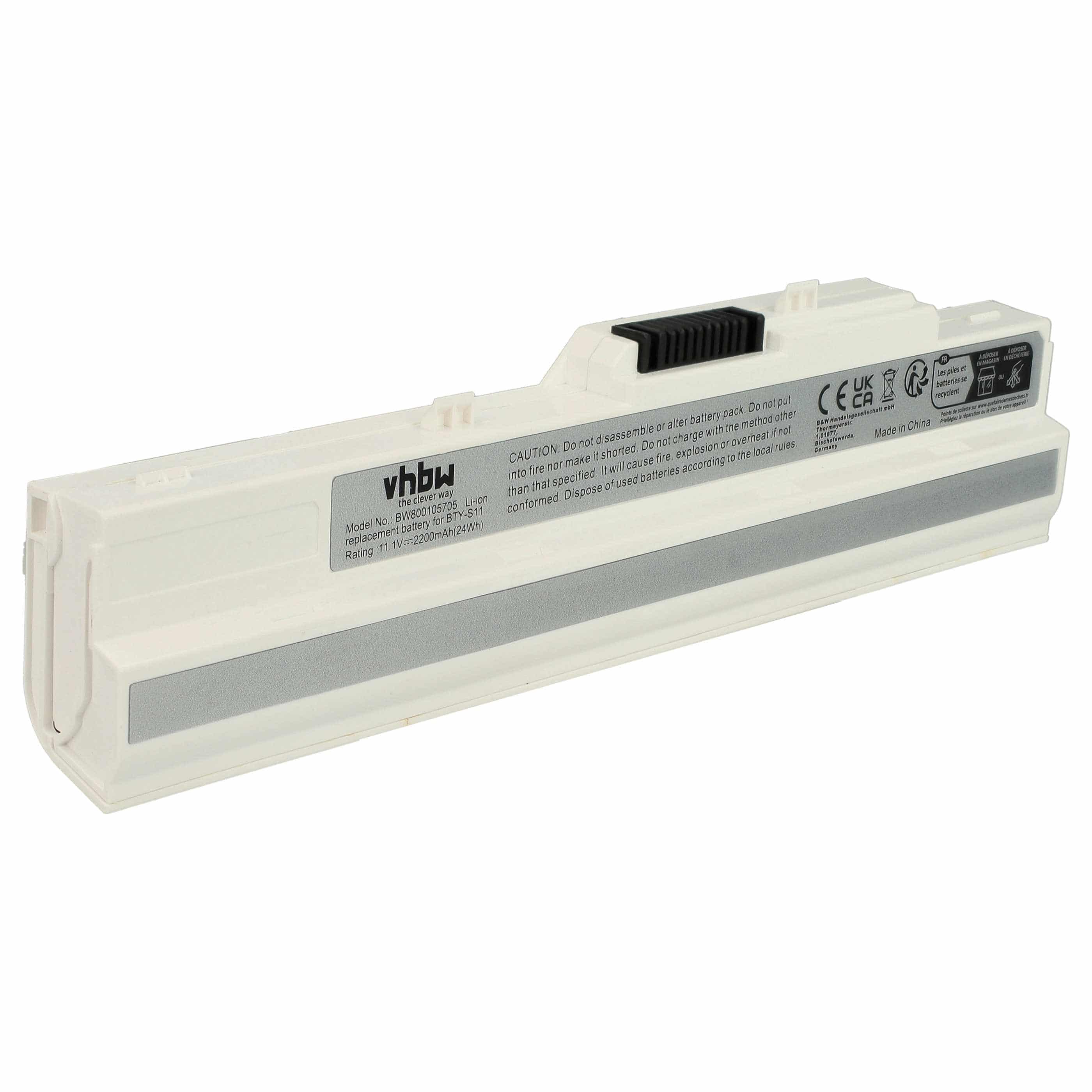 Akumulator do laptopa zamiennik 40025611, 3715A-MS6837D1, 14L-MS6837D1 - 2200 mAh 11,1 V Li-Ion, biały