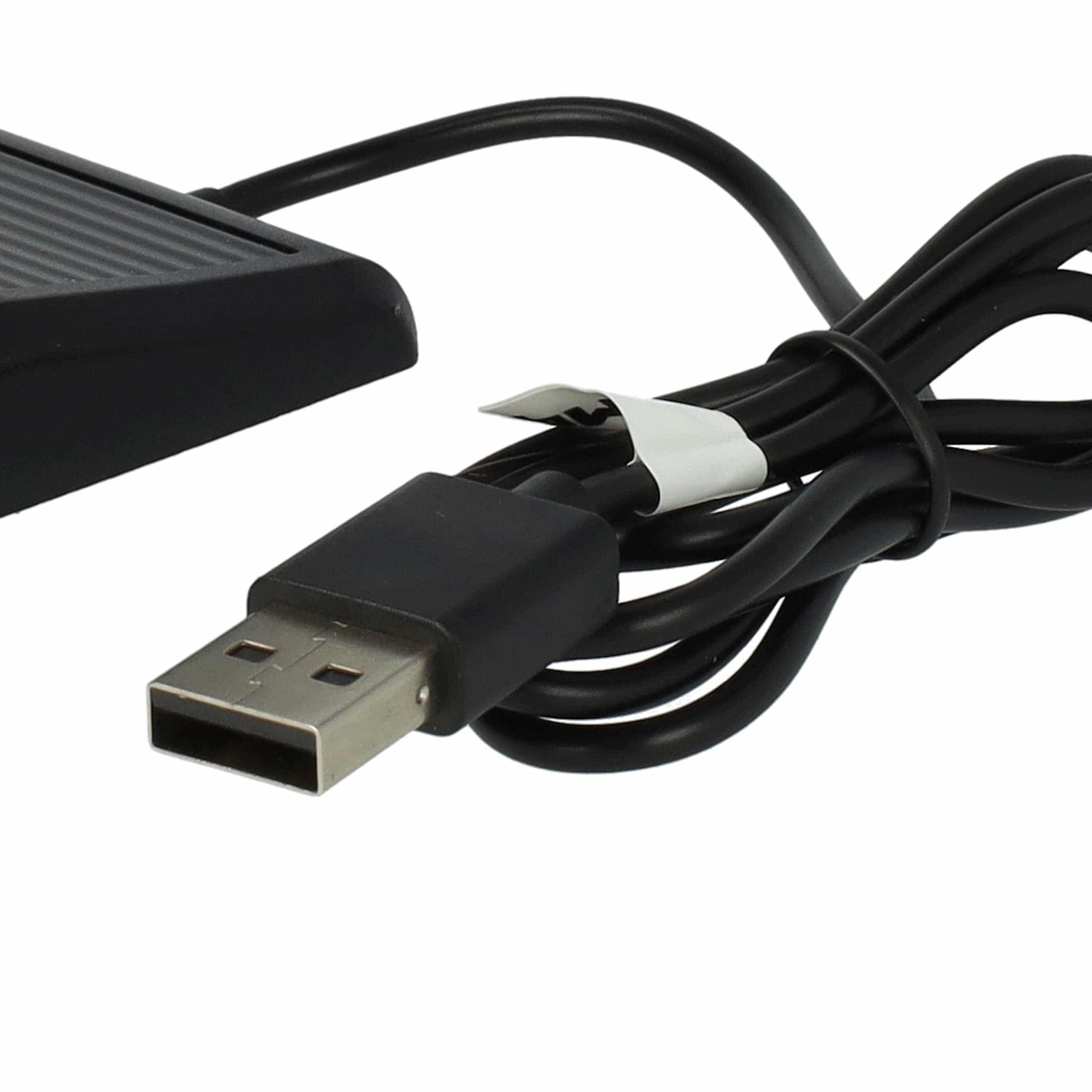 USB-Ladestation passend für Mobvoi TicWatch E3, Pro 3, Pro 3 LTE Smartwatch - Ladeschale + Ladekabel, 100 cm