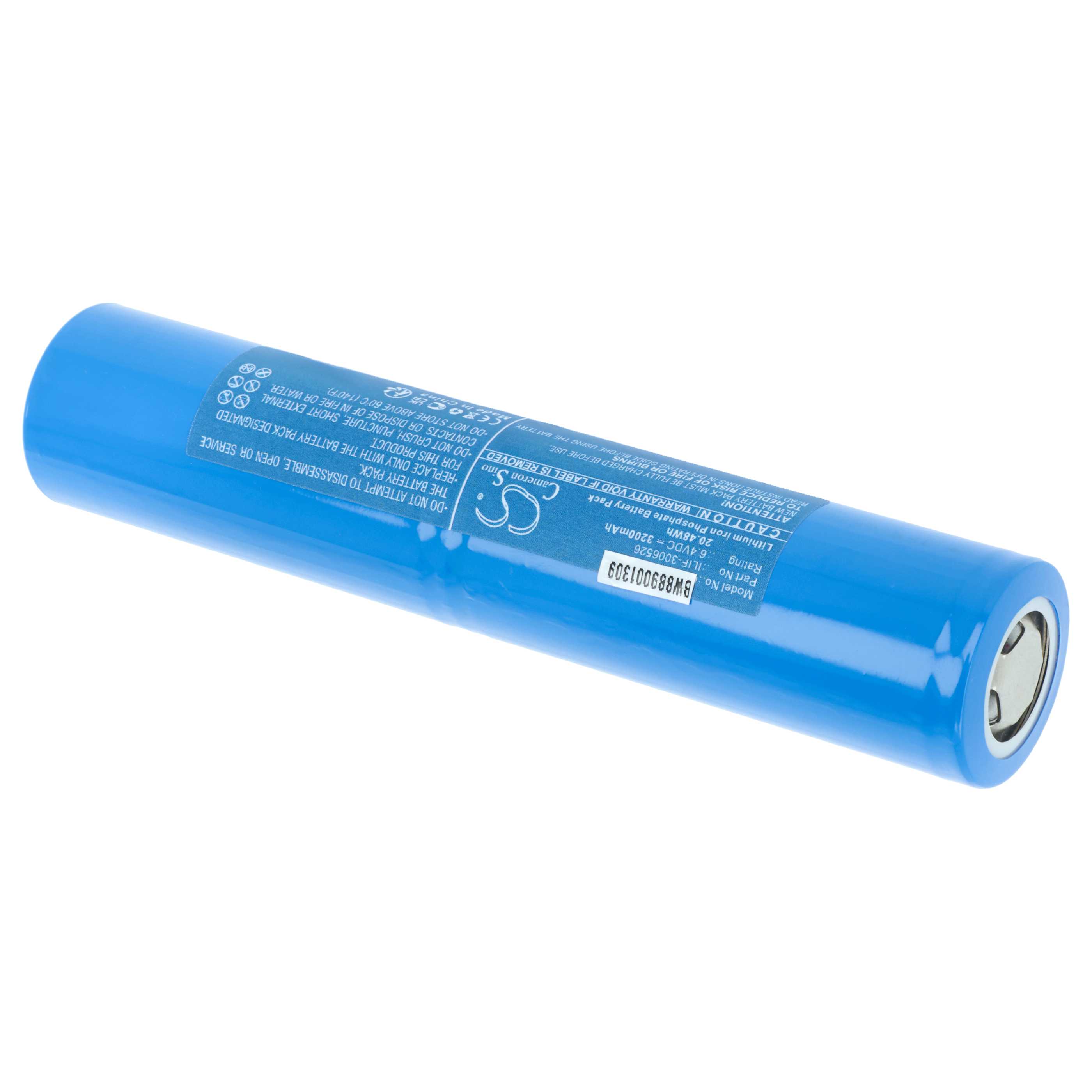 Taschenlampe-Akku (5 Stück) als Ersatz für Maglite ILIF-3006526 für Maglite - 3200mAh 6,4V Li-Ion