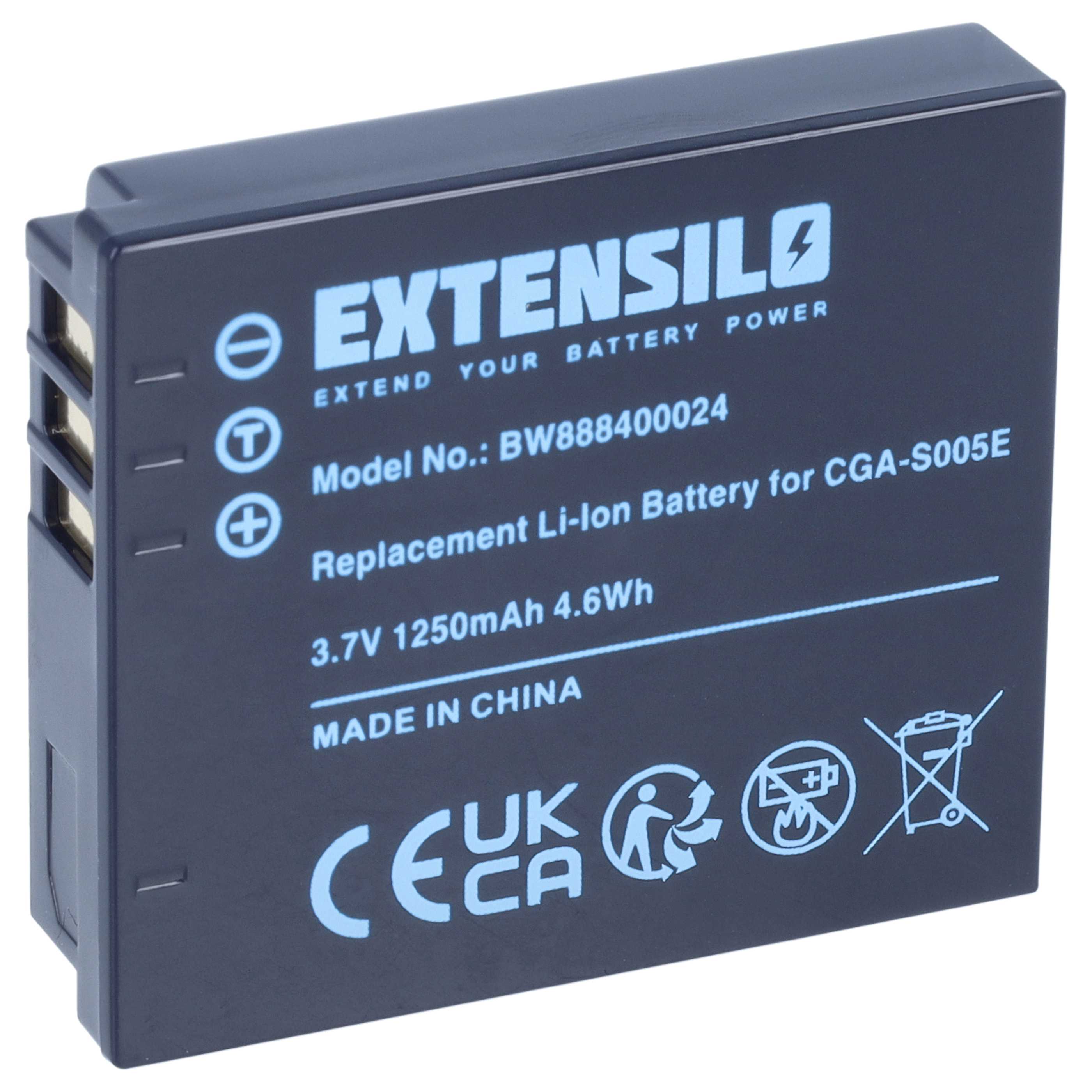 Batería recargable reemplaza Fuji Fujifilm NP-70 para cámara - 1250 mAh 3,7 V Li-Ion