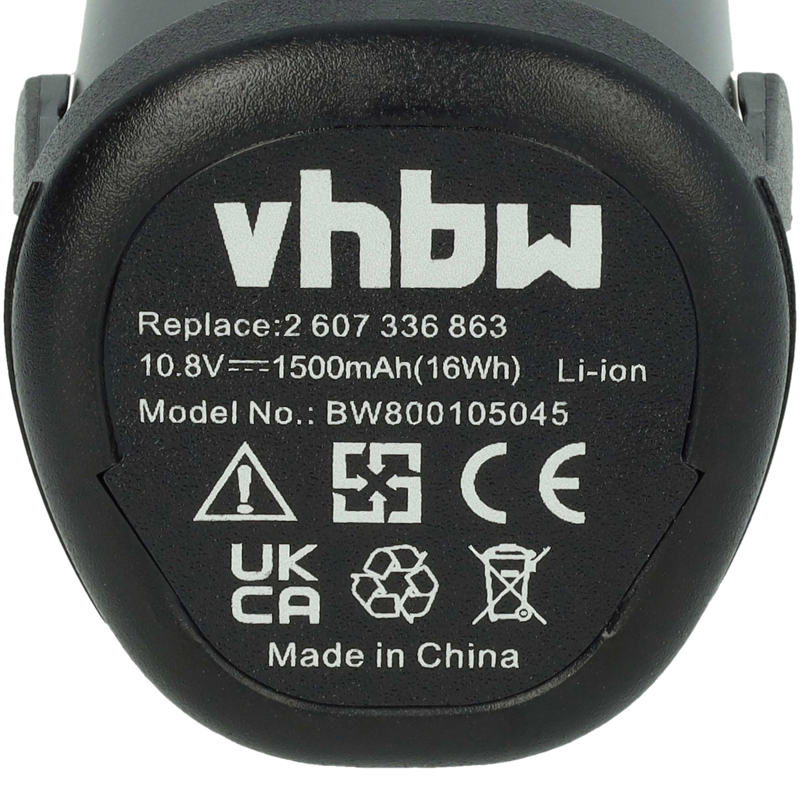 Batteria per attrezzo sostituisce Berner 034300 - 1500 mAh, 10,8 V, Li-Ion
