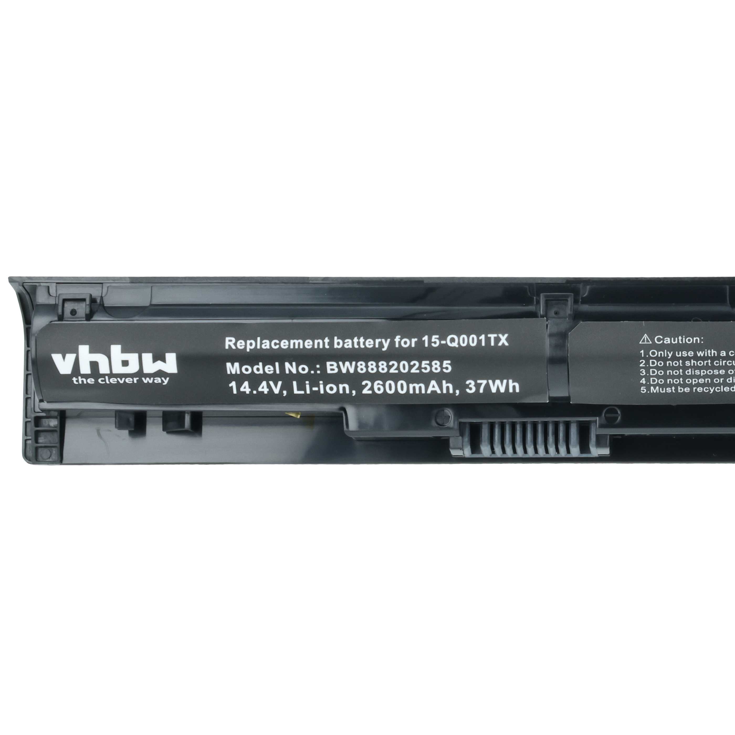Batteria sostituisce HP 811063-421, 805294-001, 811346-001 per notebook - 2600mAh 14,4V Li-Ion nero
