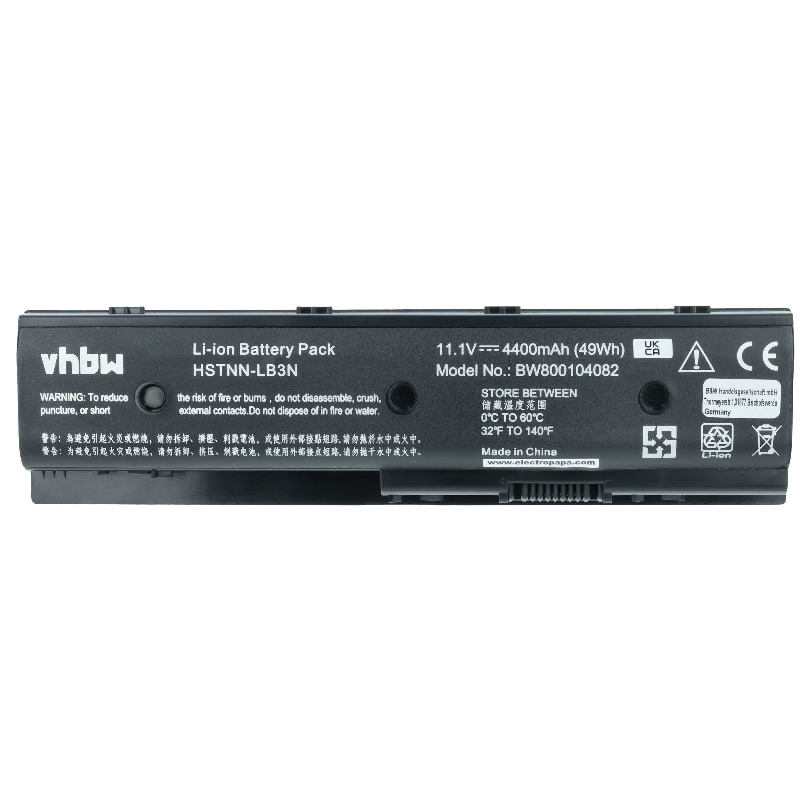 Akumulator do laptopa zamiennik HP 671731-001, 671567-831, 671567-421 - 4400 mAh 11,1 V Li-Ion, czarny