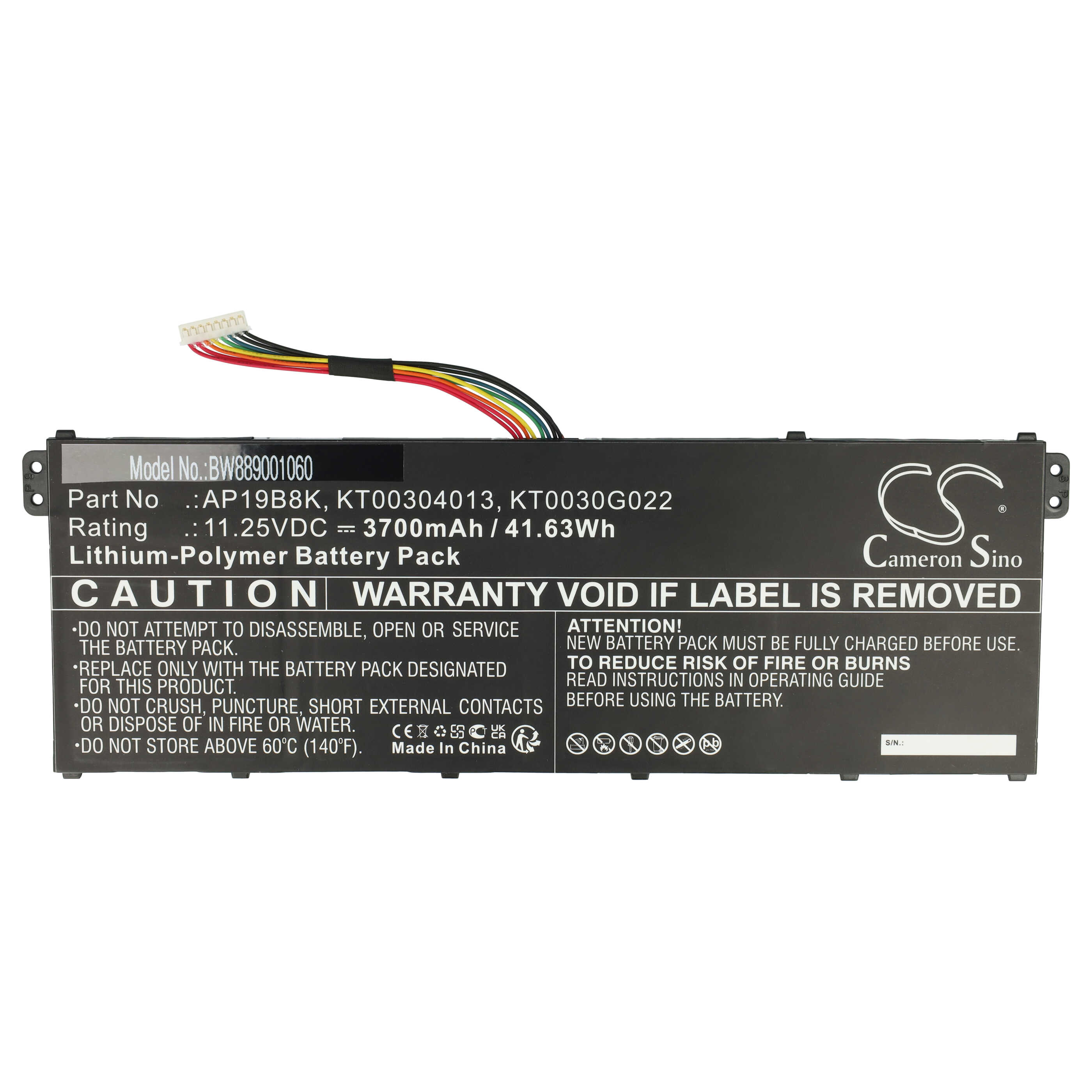 Akumulator do laptopa zamiennik Acer KT0030G022, KT00304013, AP19B8K, AP18C4K - 3700 mAh 11,25 V LiPo
