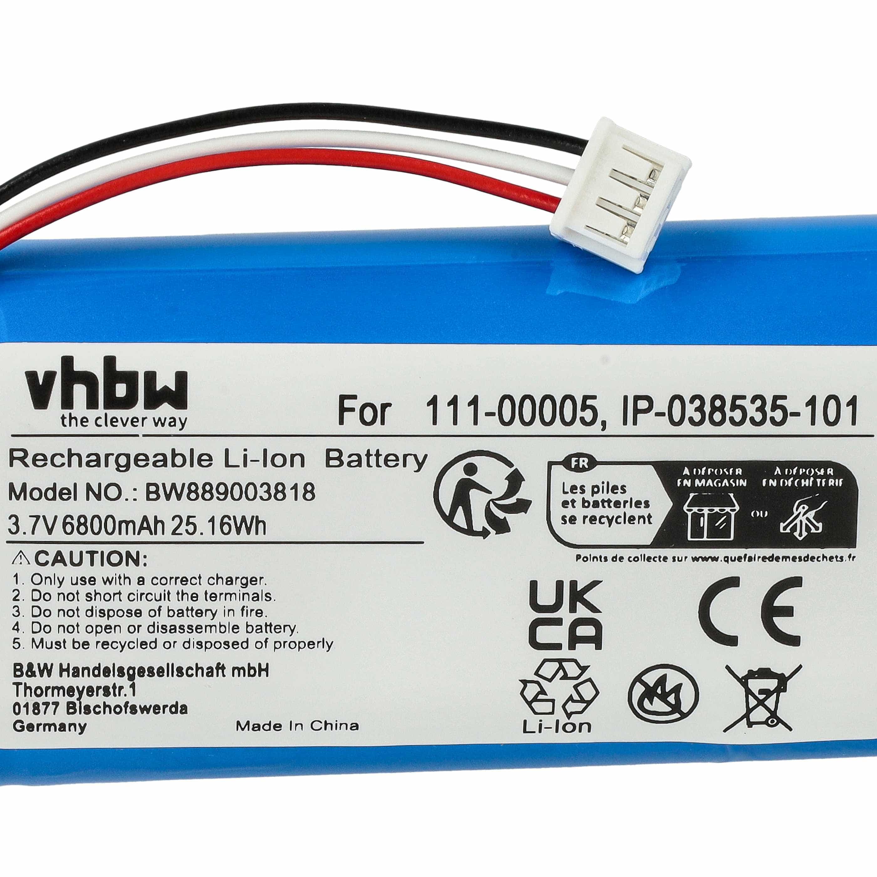 Akumulator do głośnika zamiennik Sonos IP-038535-101, 111-00005 - Li-Ion 6800mAh