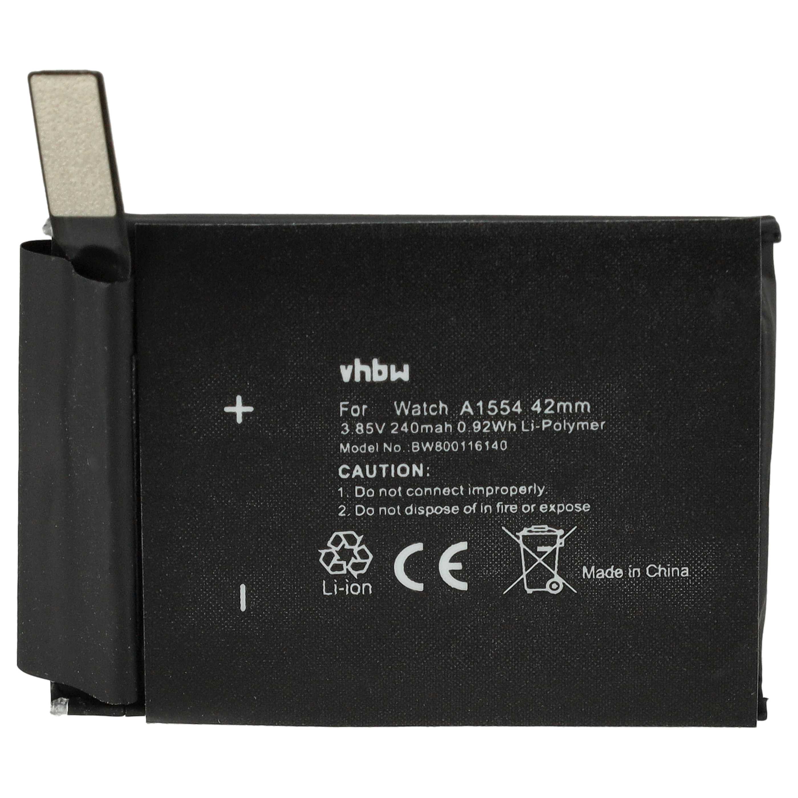 Akku als Ersatz für Apple A1579 für Apple Smartwatch - 240mAh 3,7V Li-Polymer