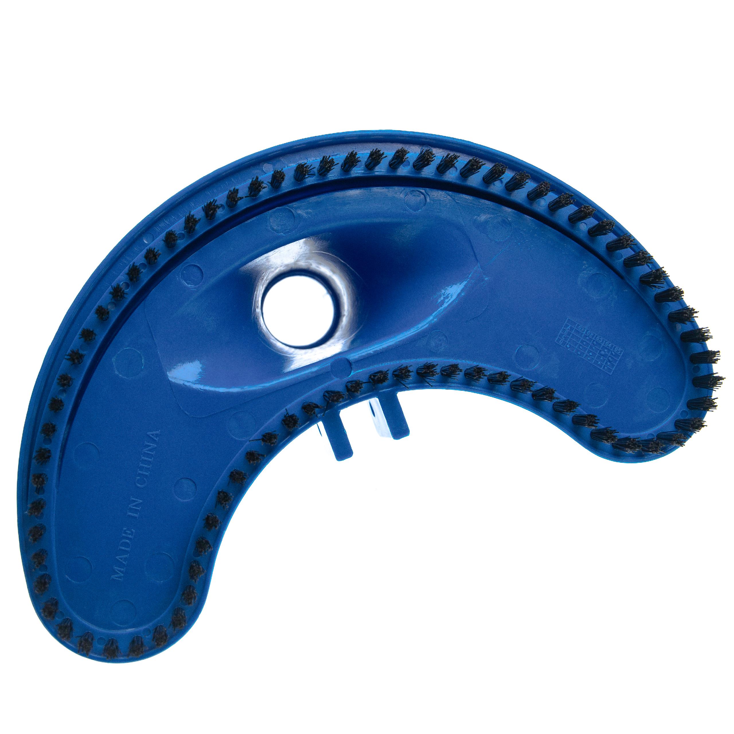 vhbw Tête d'aspirateur de piscine, raccord pompe, Skimmer - 32/38mm, semi-circulaire, noir / bleu