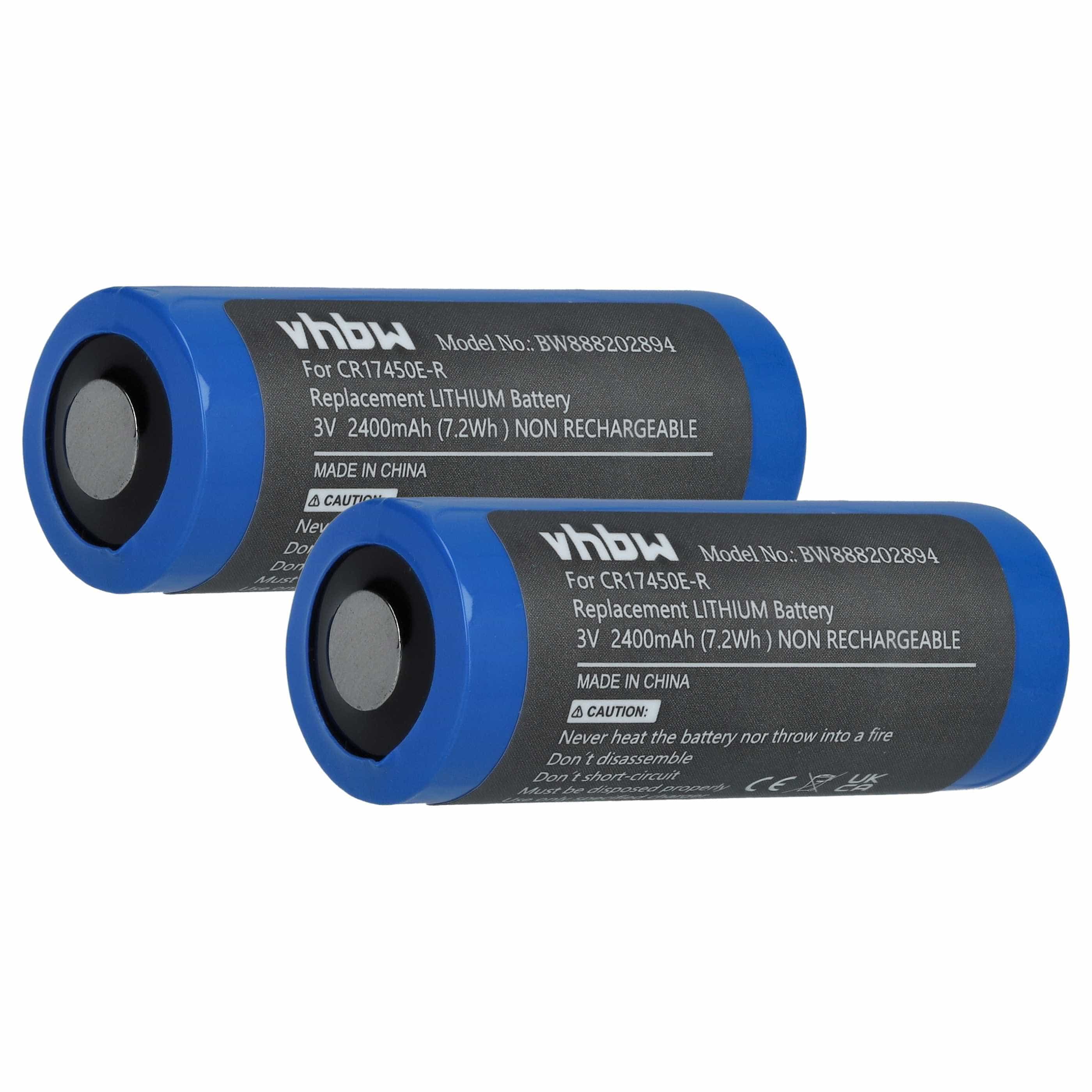 2x Bateria zamiennik CR17450E-R - 2400 mAh 3 V ogniwa litowe