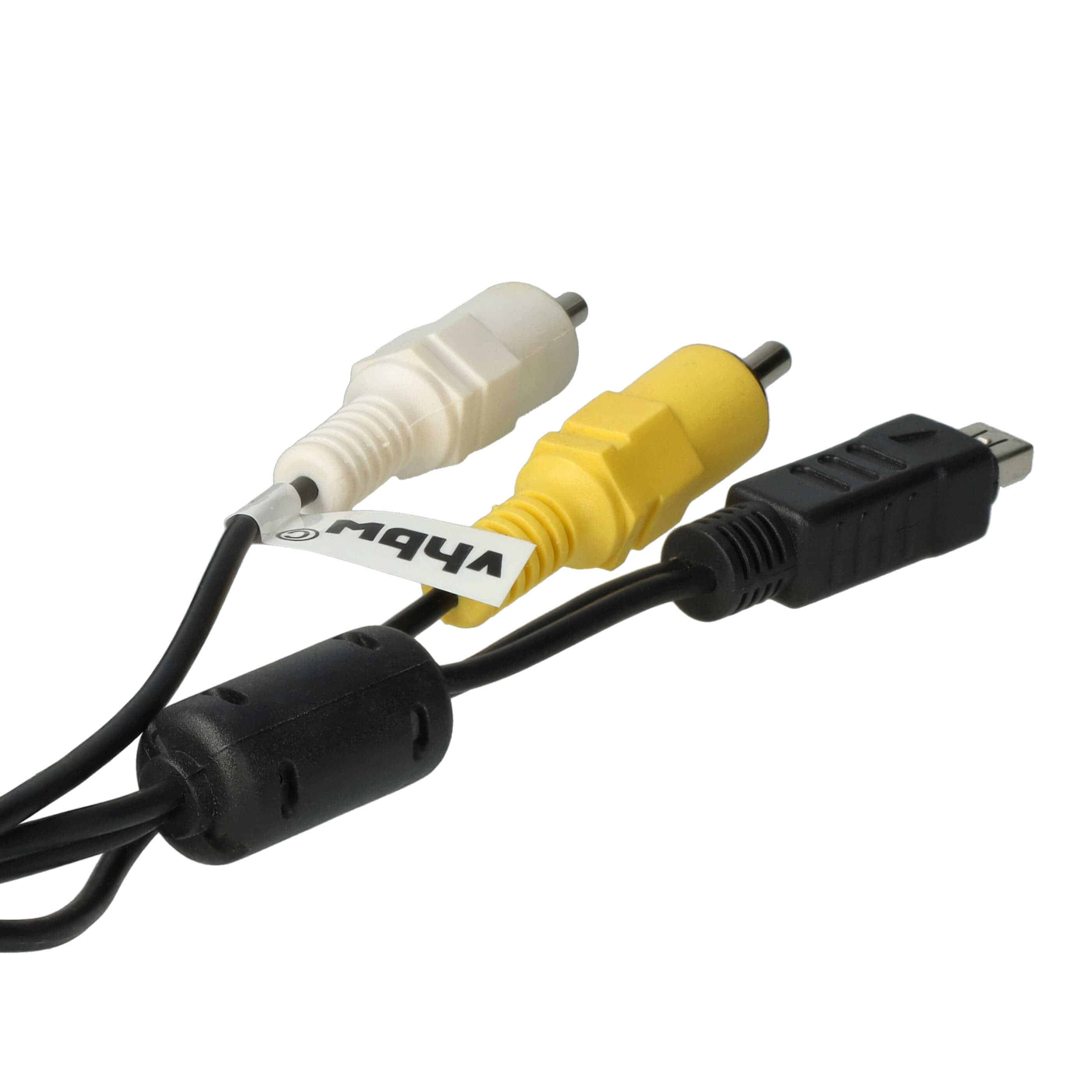 vhbw Cable audio vídeo compuesto compatible con Olympus C-170 cámara, cámara digital - Cable AV