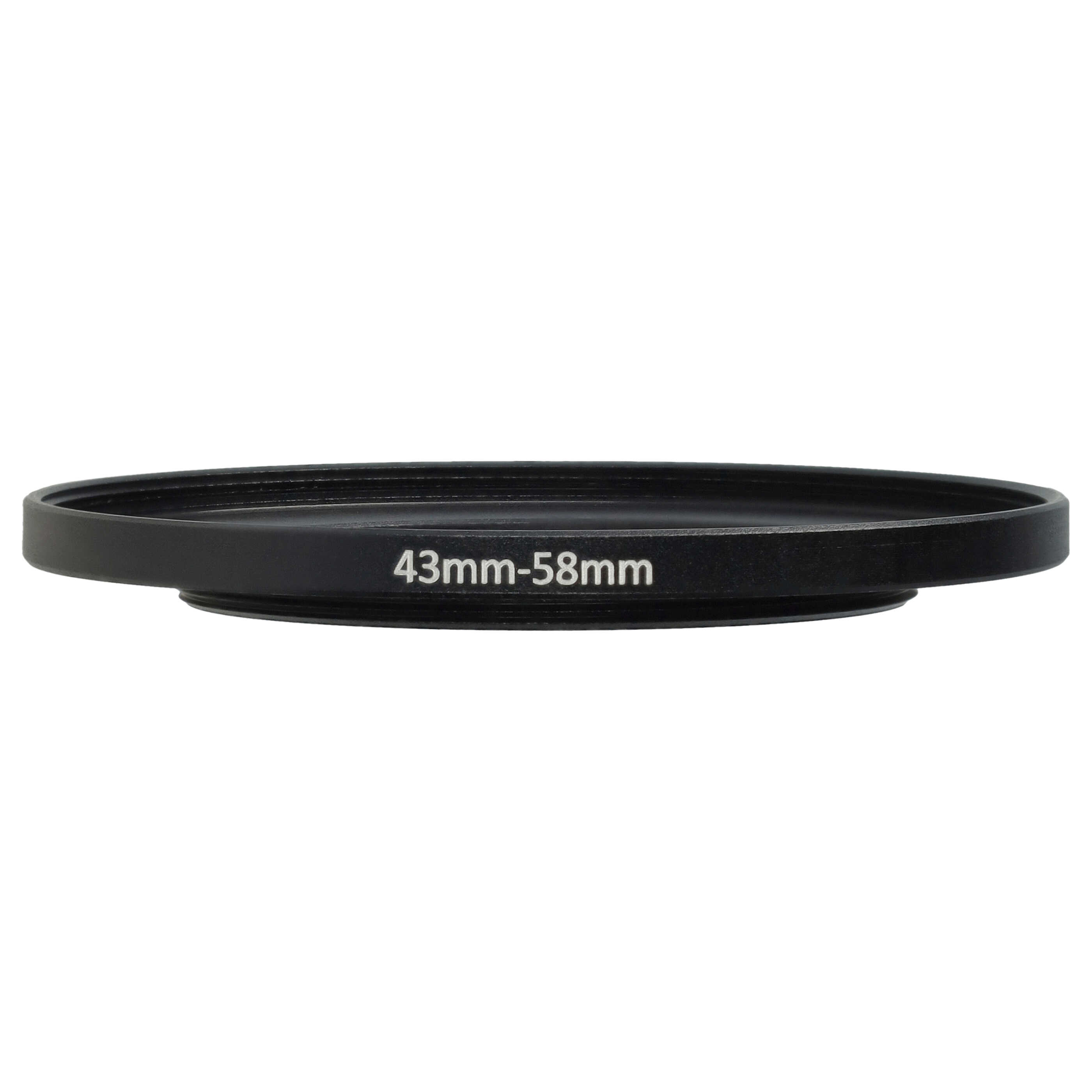 Step-Up-Ring Adapter 43 mm auf 58 mm passend für diverse Kamera-Objektive - Filteradapter