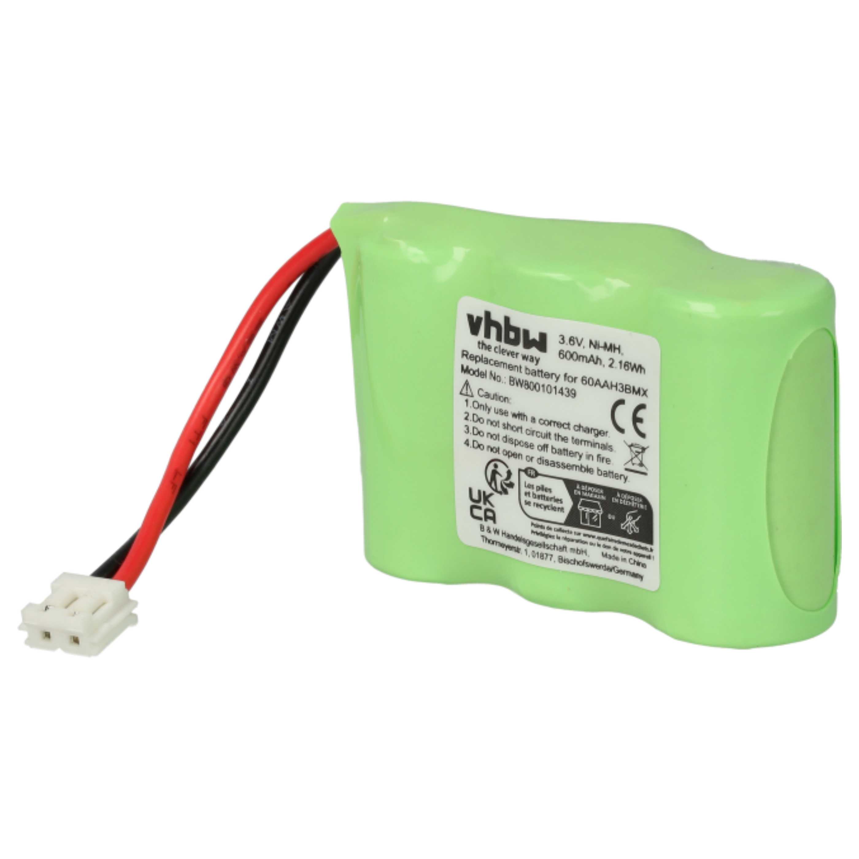 2x Batteries remplace C39453-Z5-C193, HSC22, 60AAH3BMX pour téléphone Telecom Italia - 600mAh 3,6V NiMH