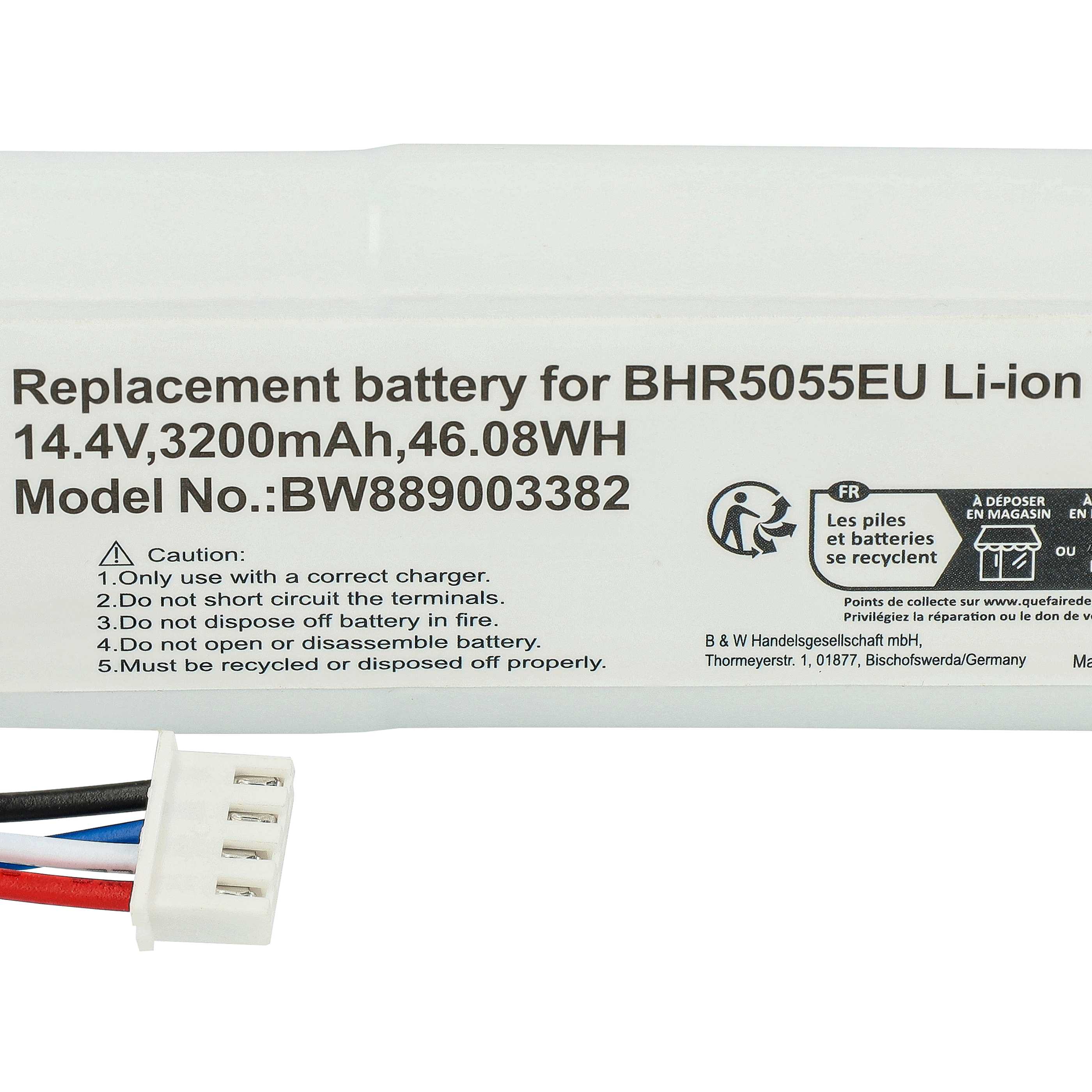 Batterie remplace Xiaomi P2051-4S1P-ZM pour robot aspirateur - 3200mAh 14,4V Li-ion