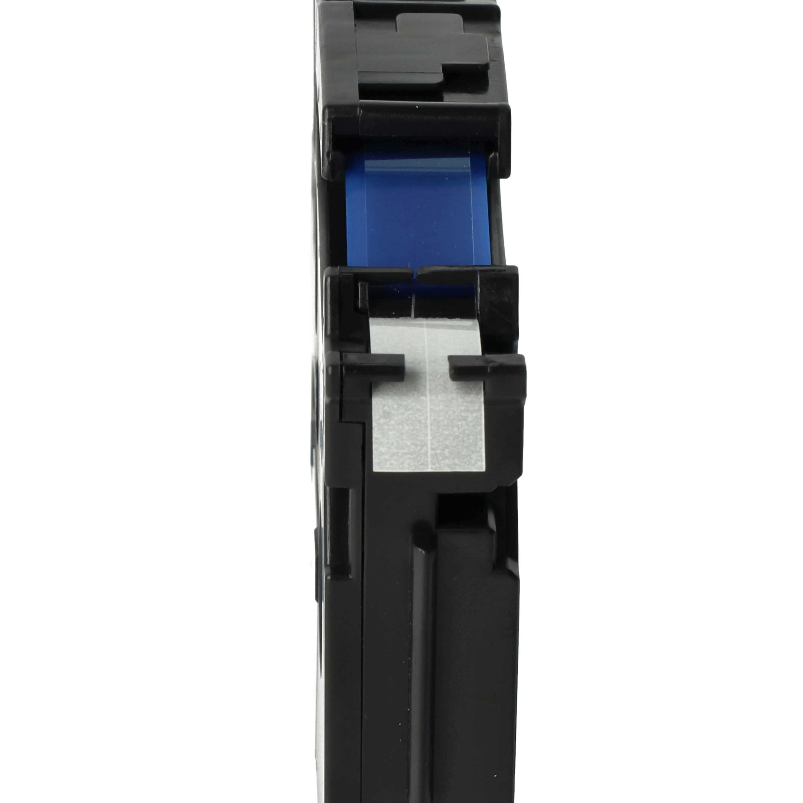 Cassette à ruban remplace Brother TZE-123 - 9mm lettrage Bleu ruban Transparent