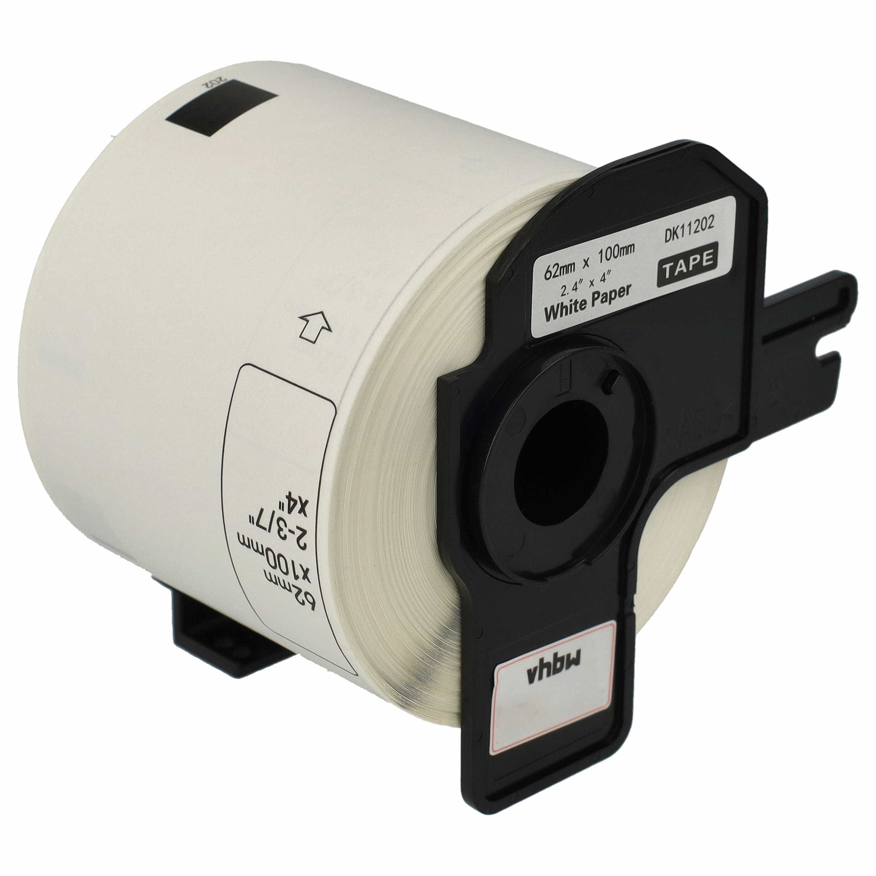 Labellaar Rol Label Roll replaces Brother DK-11202 Labeller - 62 mm x 100 mm + Holder ...