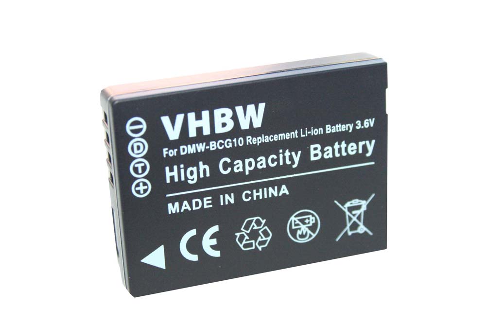 Batterie remplace Leica BP-DC7E, BP-DC7 pour appareil photo - 750mAh 3,6V Li-ion