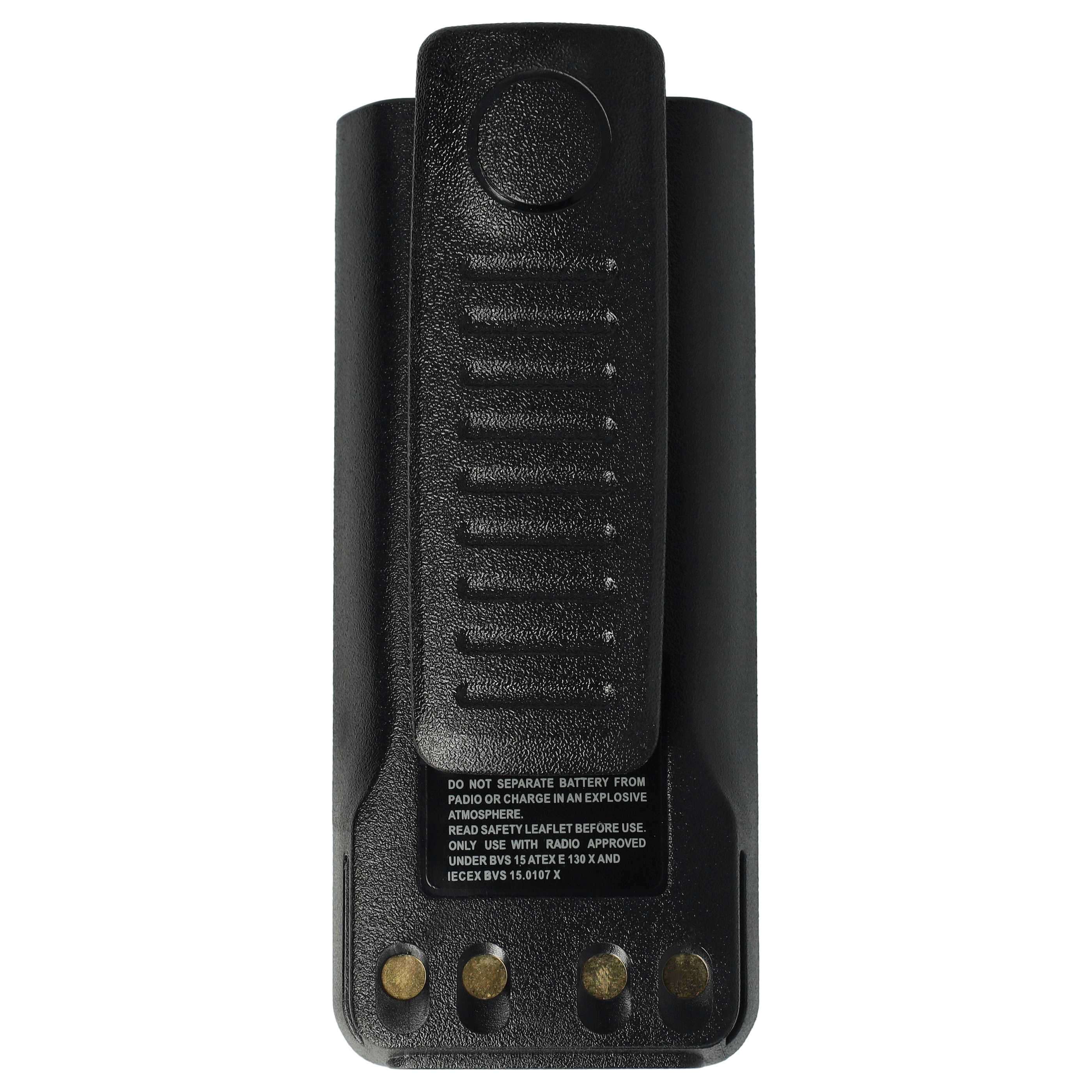 Batería reemplaza Motorola NNTN8570 para radio, walkie-talkie Motorola - 1250 mAh 7,6 V Li-Ion con clip