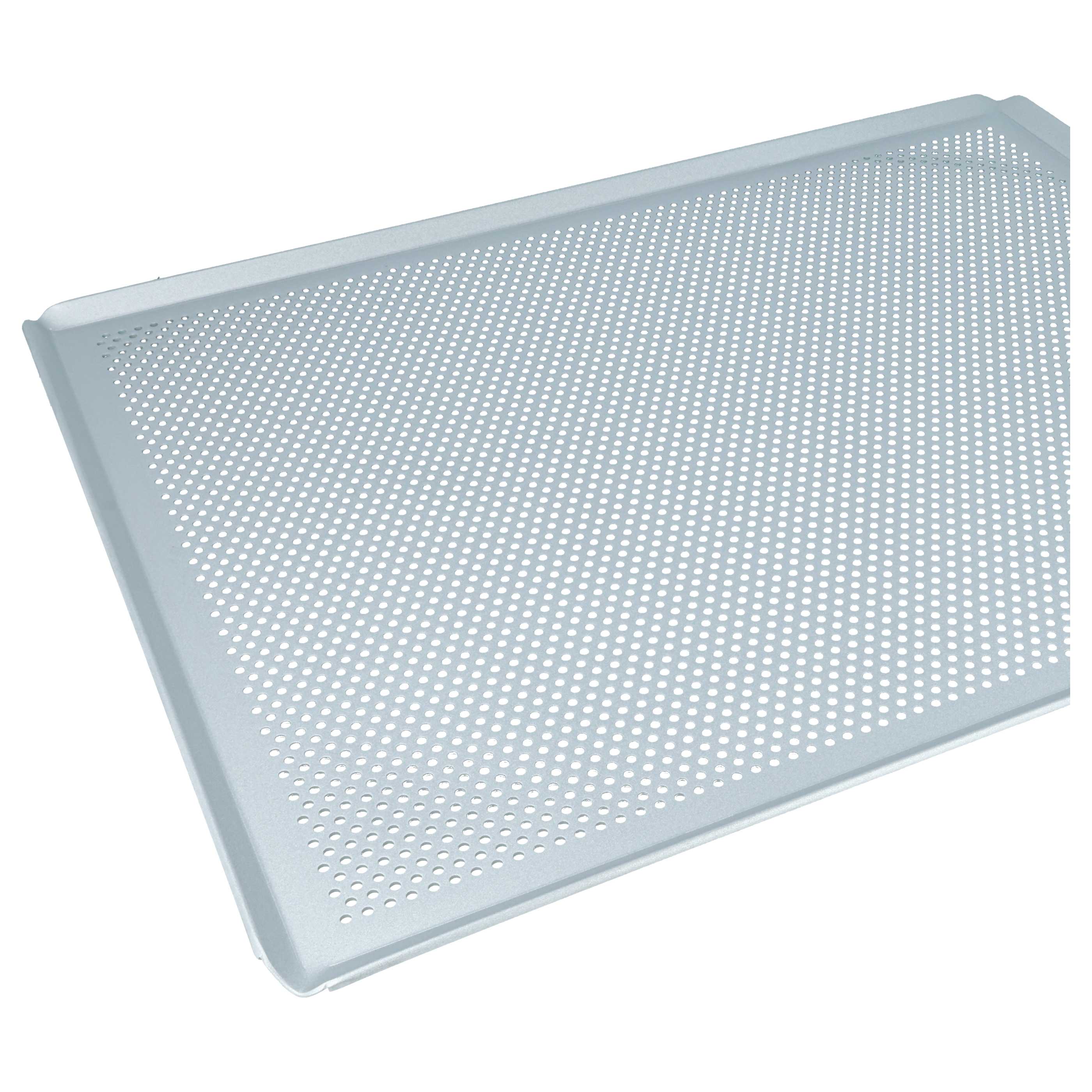 Plaque universelle pour four - 45,5 x 37,5 x 1 cm argenté, perforé