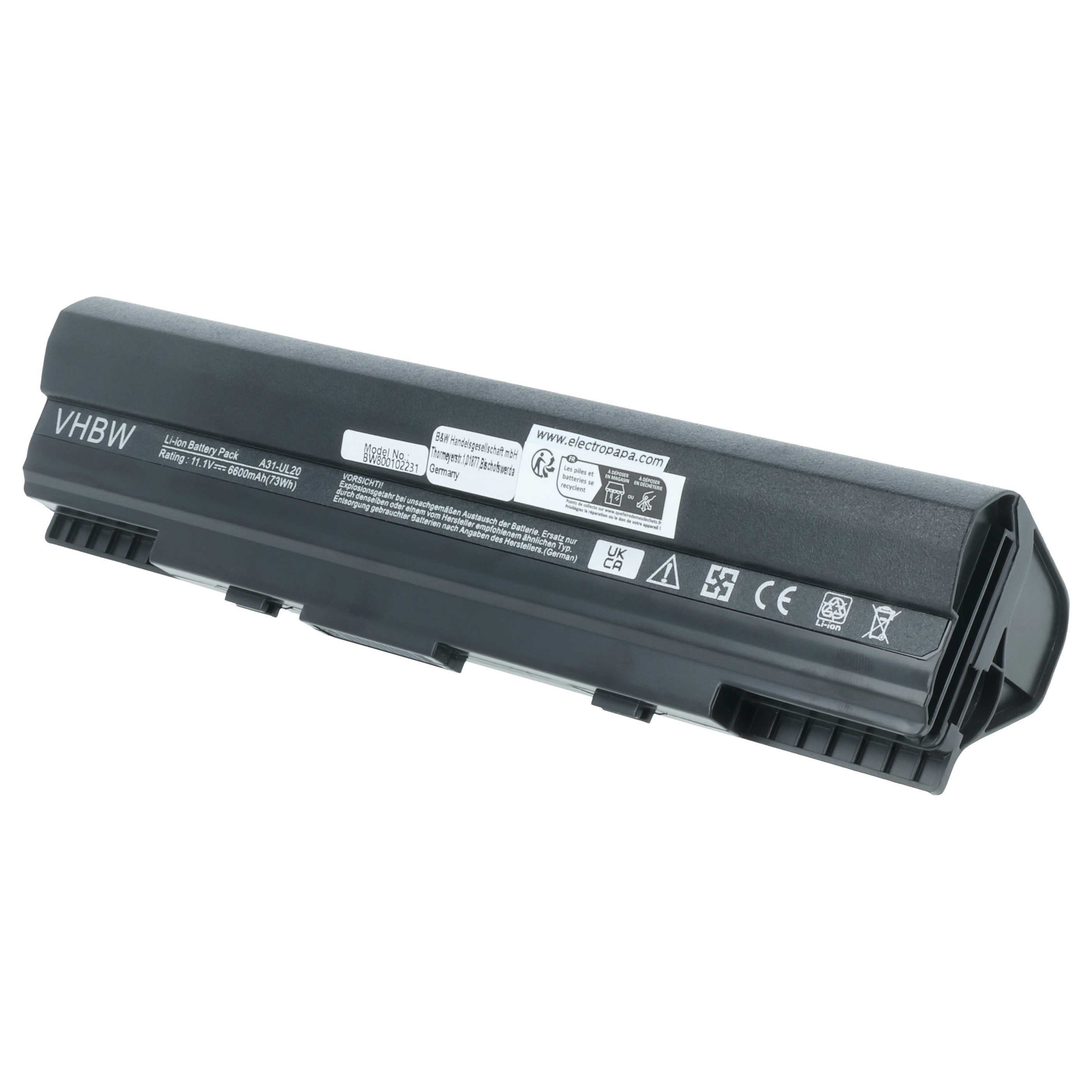 Akumulator do laptopa zamiennik Asus 07GO16EE1875M-00A20-949-114F - 6600 mAh 11,1 V Li-Ion, czarny