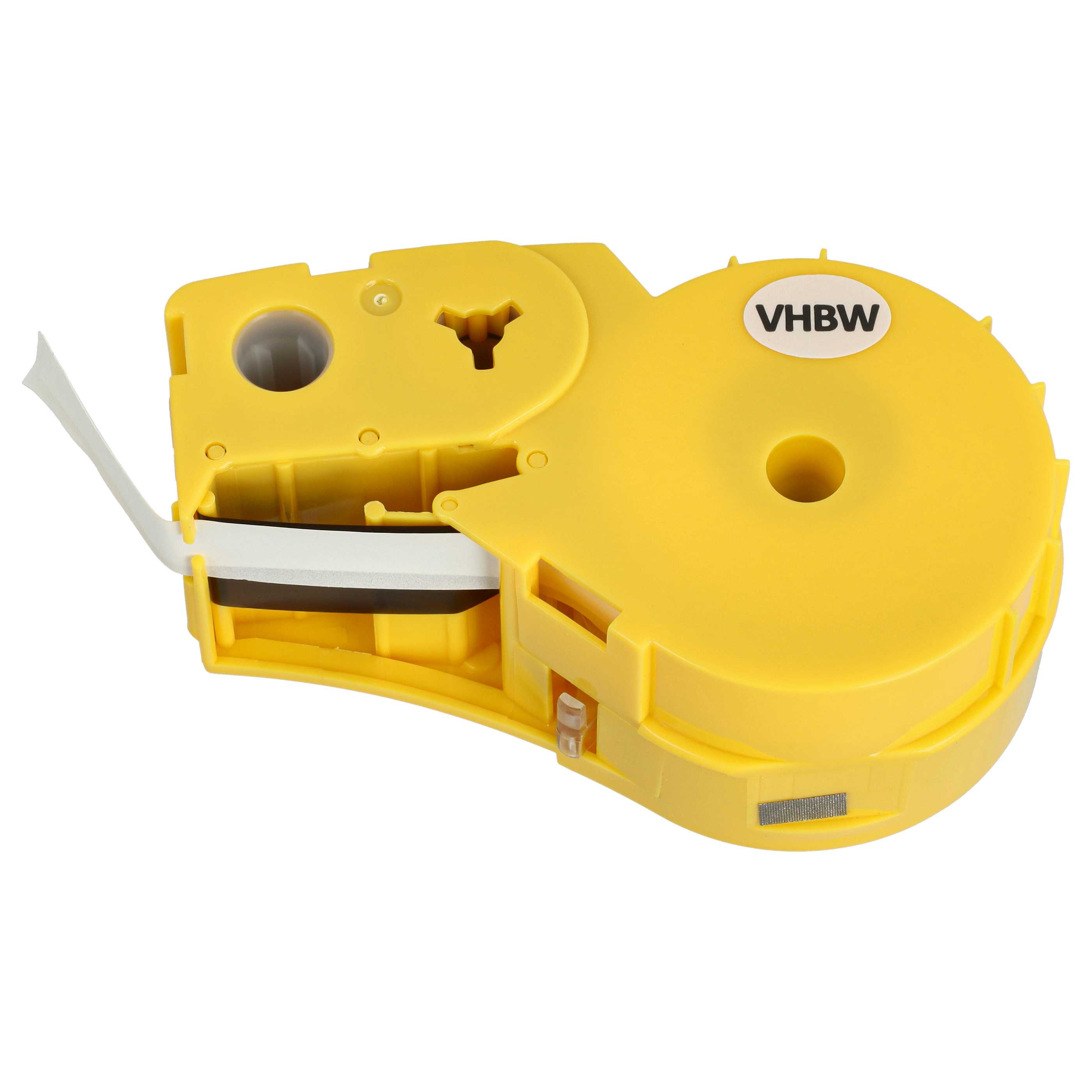 2x Schriftband als Ersatz für Brady M21-375-595-WT 9,35mm Schwarz auf Weiß, Vinyl