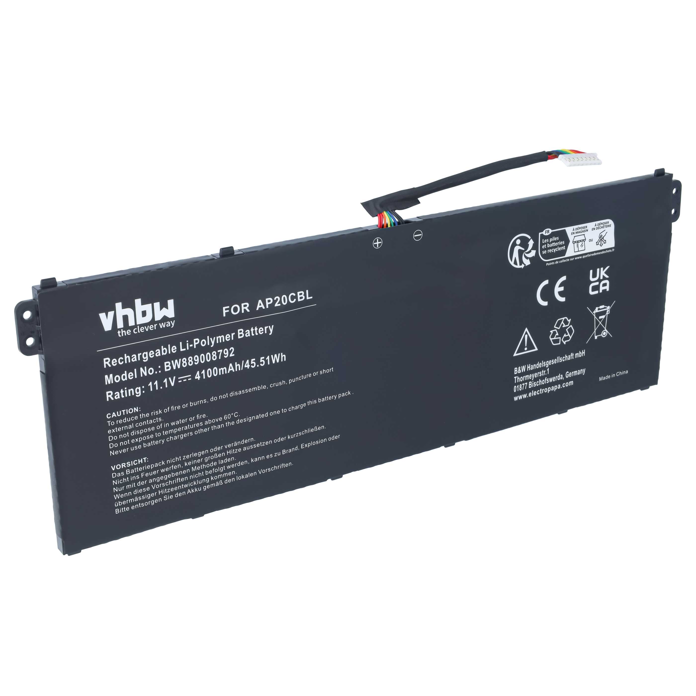 Batería recargable para notebook Acer - 4100 mAh 11,1 V Li-Polímero