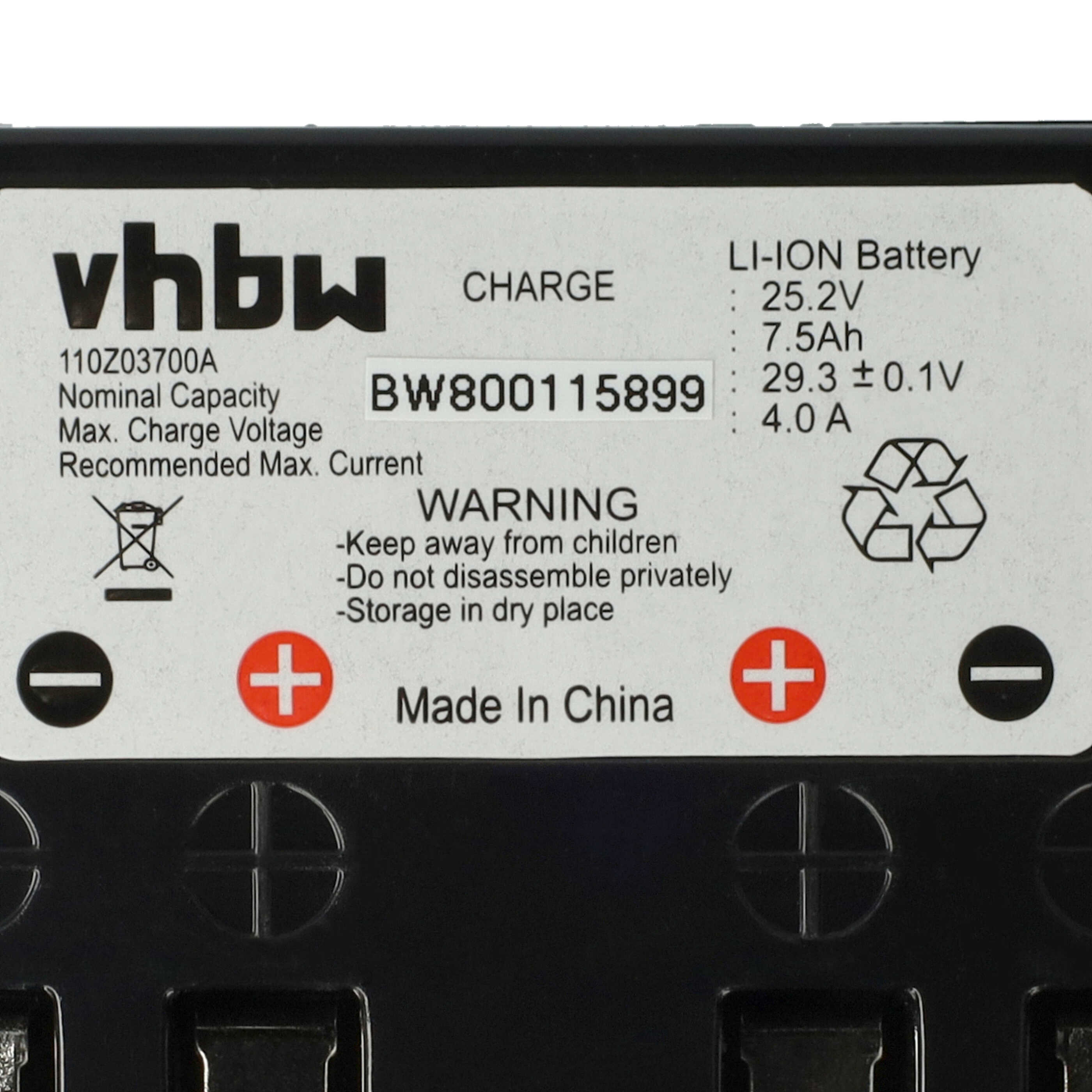 Batteria sostituisce Zucchetti tipo B per dispositivo da giardinaggio Ambrogio - 7500mAh 25,2V Li-Ion
