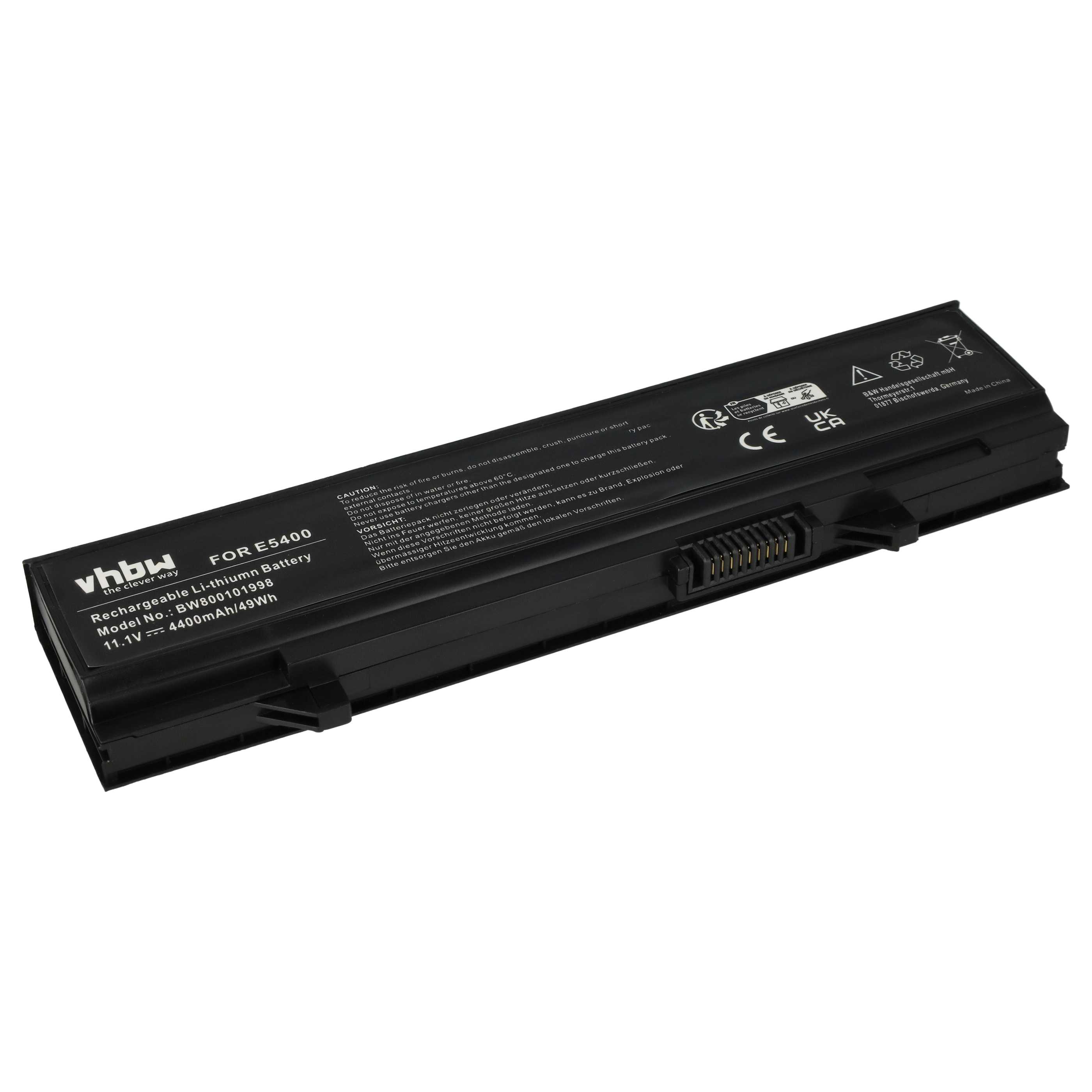 Batteria sostituisce Dell 312-0762, 312-0769, 451-10616 per notebook - 4400mAh 11,1V Li-Ion argento grigio