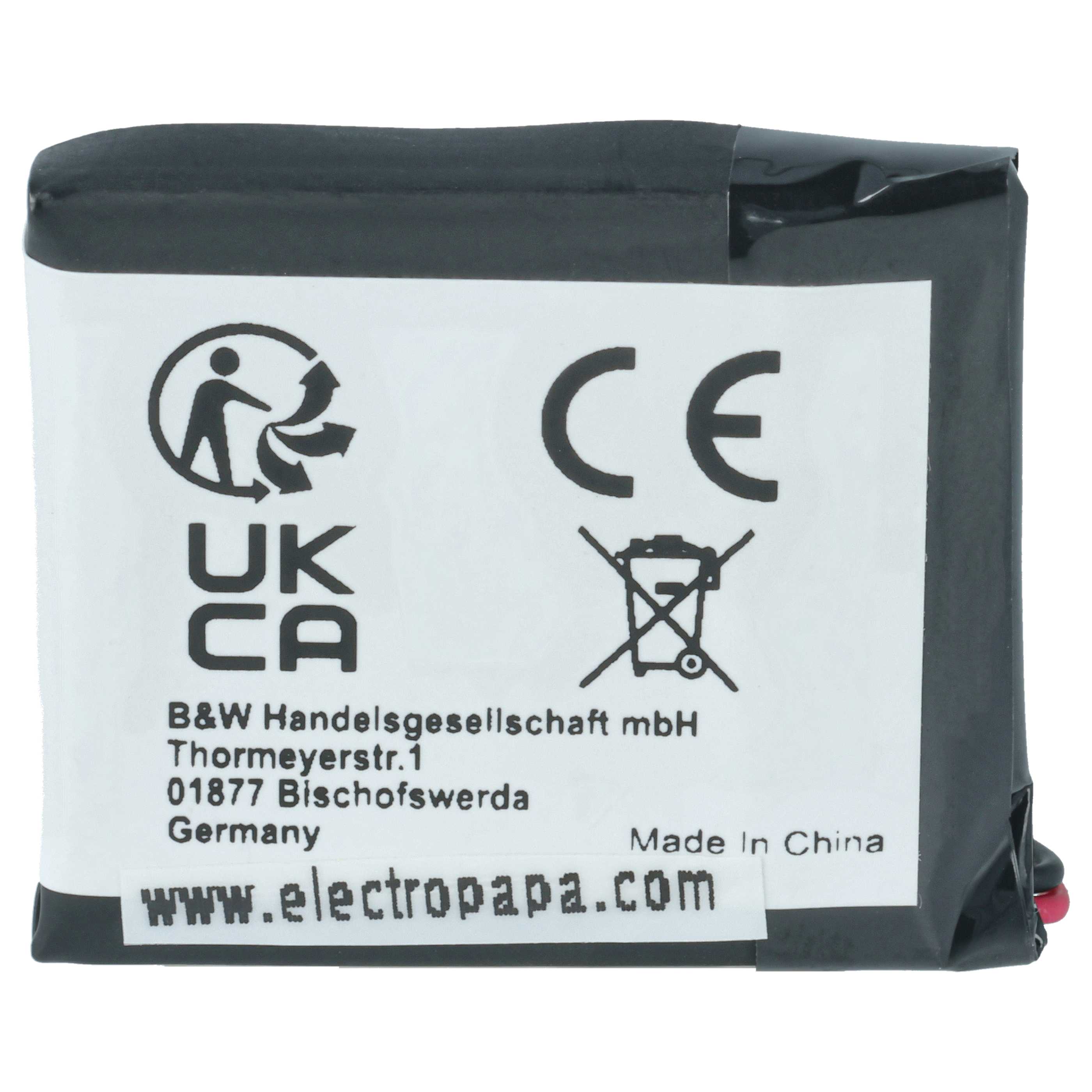 Smartwatch Battery replaces Garmin 361-00098-00 - 410 mAh 3.8 V Li-polymer