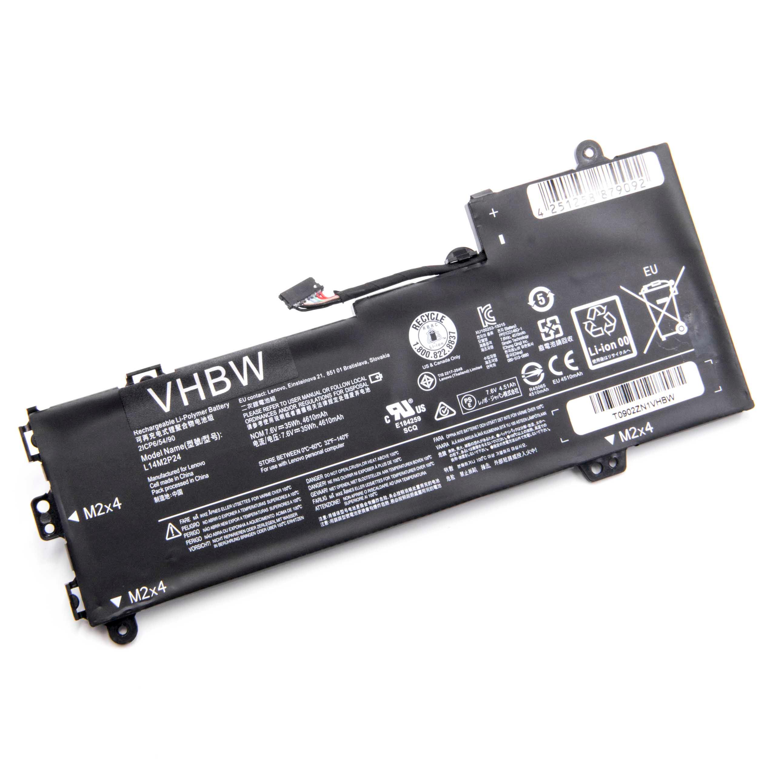 Akumulator do laptopa zamiennik Lenovo L14L2P22, L14M2P24, L14S2P22 - 4500 mAh 7,6 V LiPo, czarny