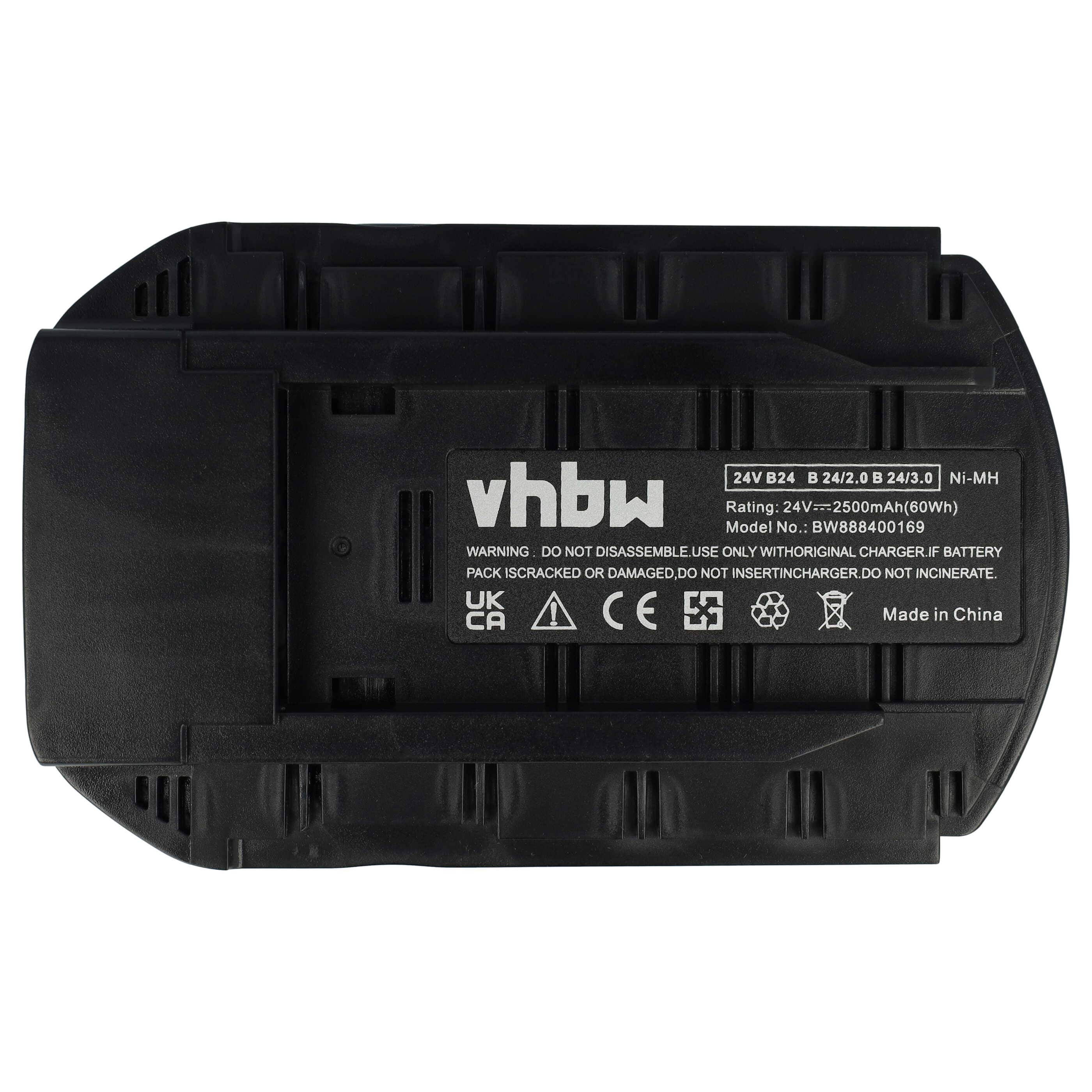 2x Battery replaces Hilti B24/3.0, B24/2.0, B24 Electric Power Tool - 2500 mAh, 24 V, NiMH