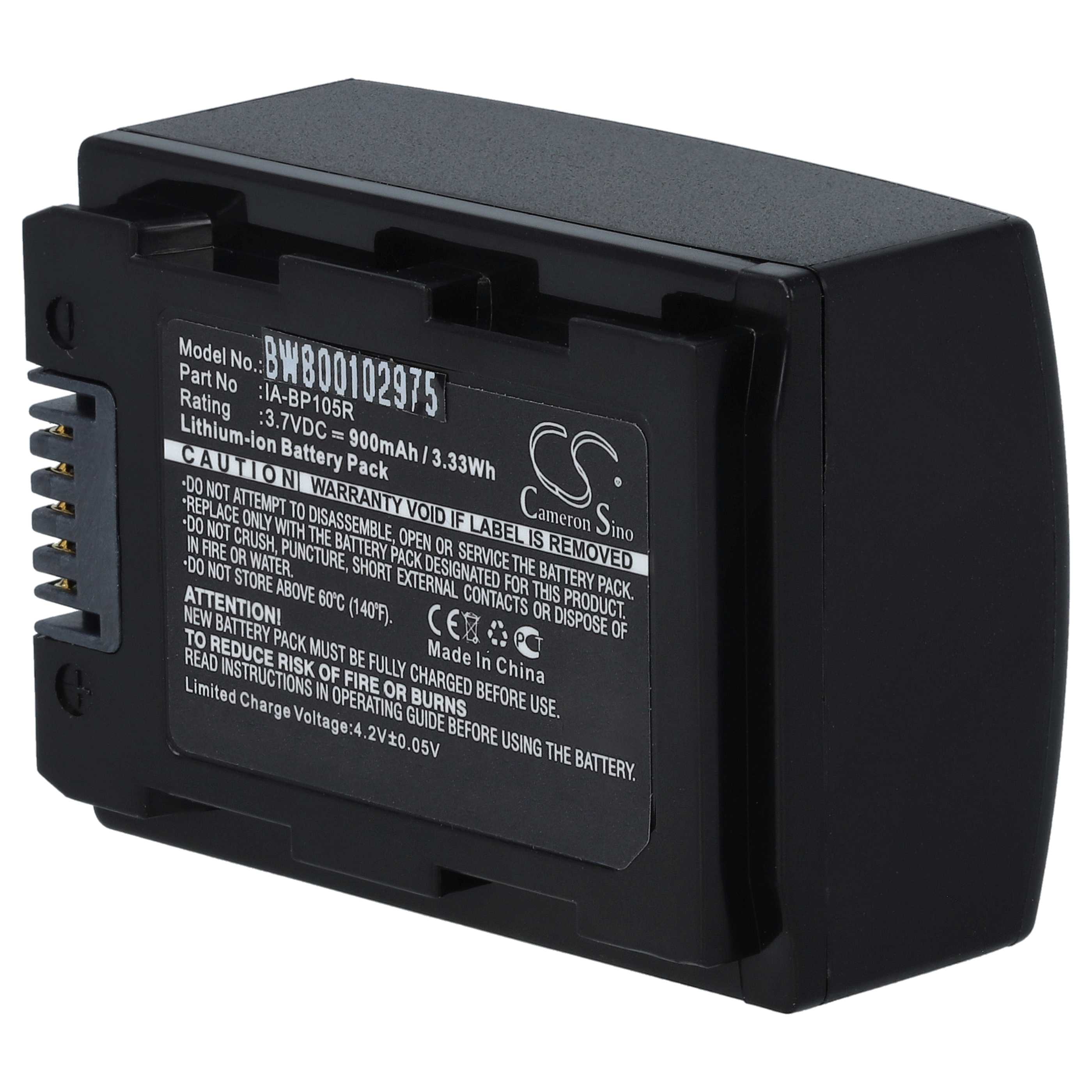 Videocamera 3x Battery replaces Samsung IA-BP105R - 1100 mAh 3.7 V Li-Ion