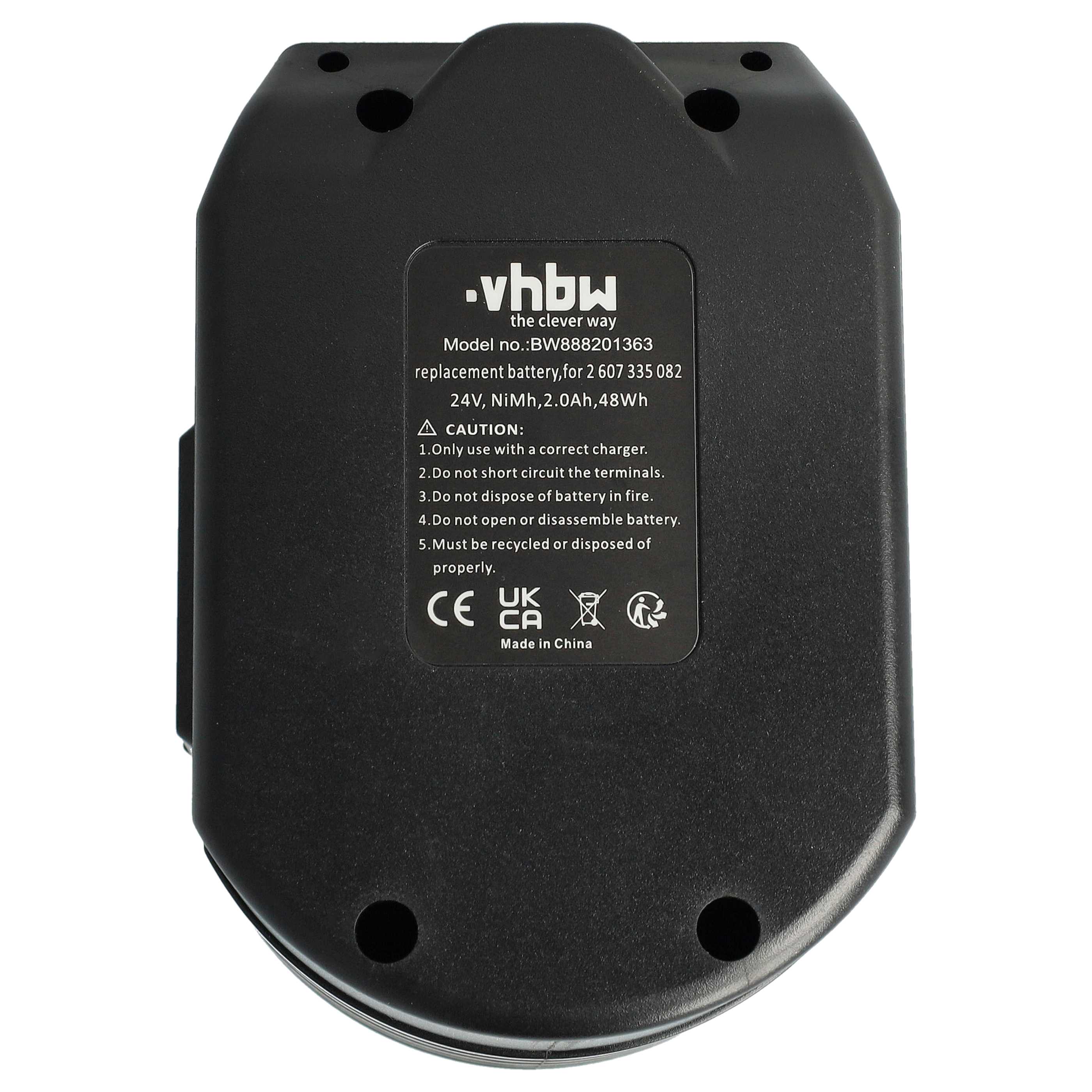 Battery replaces Bosch 2 607 335 082, 1617334082, 2607335082 Electric Power Tool - 2000 mAh, 24 V, NiMH