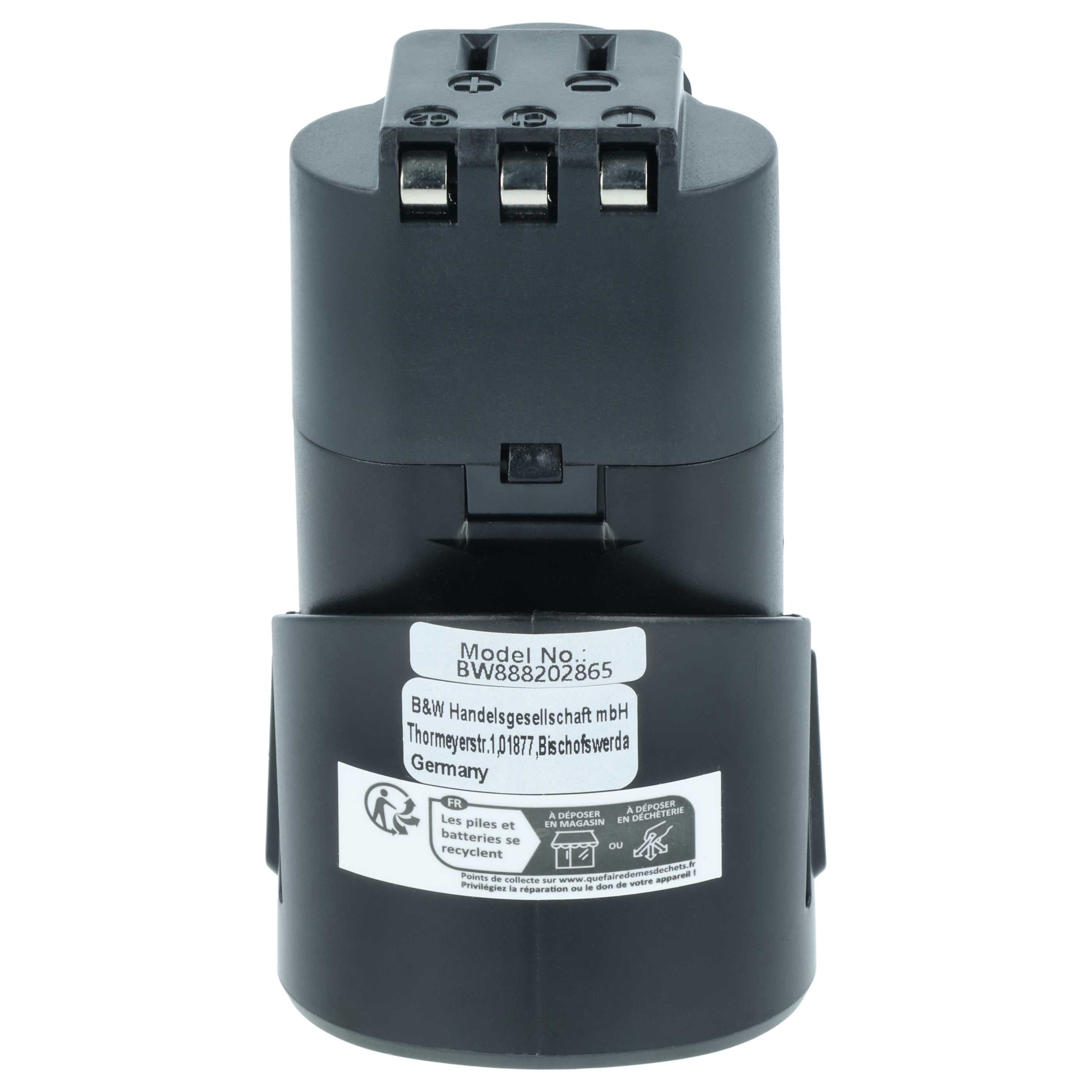 Battery suitable for Kress 108 ALS 2.0 Sst L Electric Power Tool - 2000 mAh, 10.8 V, Li-Ion